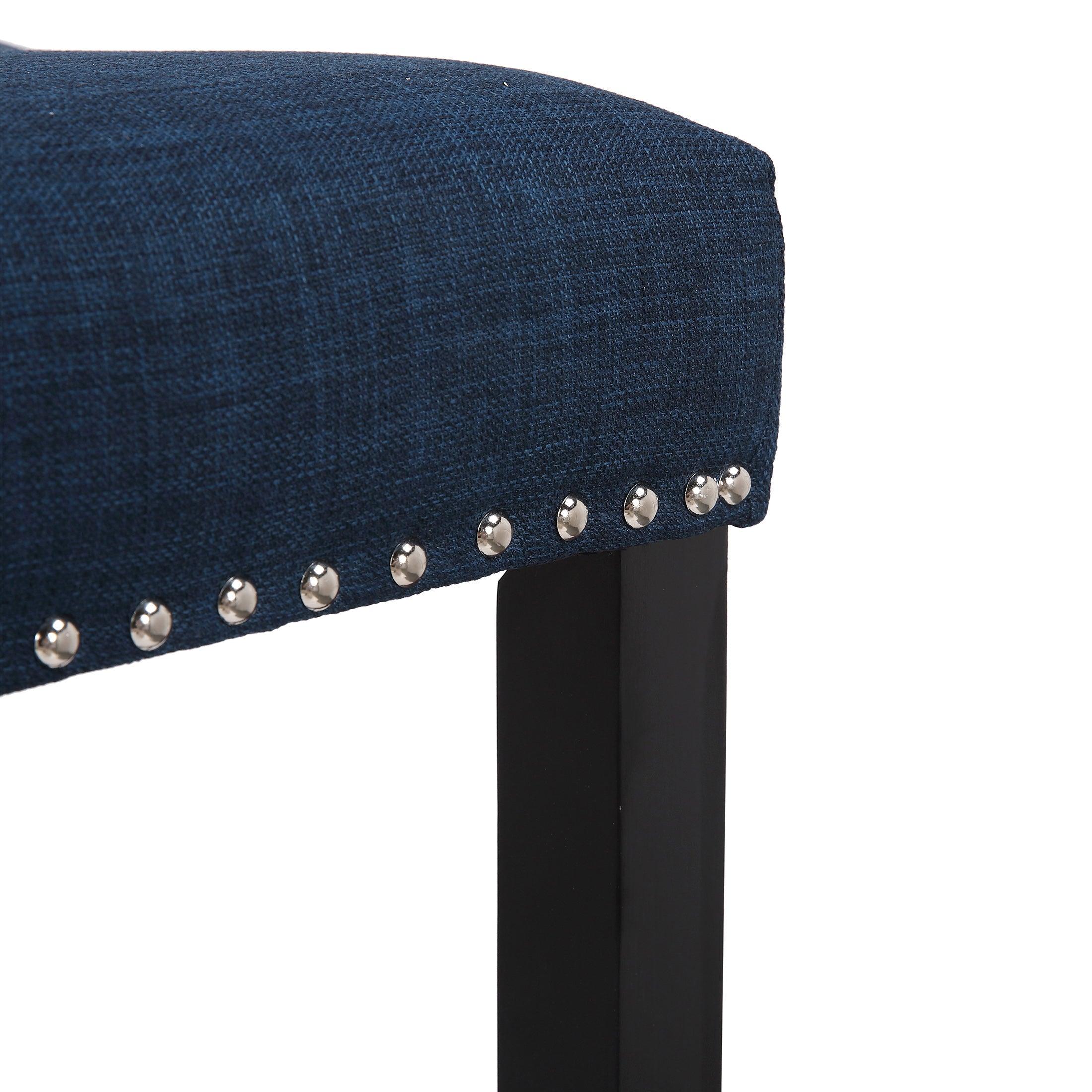 Bulmon 29" inch Upholstered Bar Stool with Nailhead Trim - Costaelm