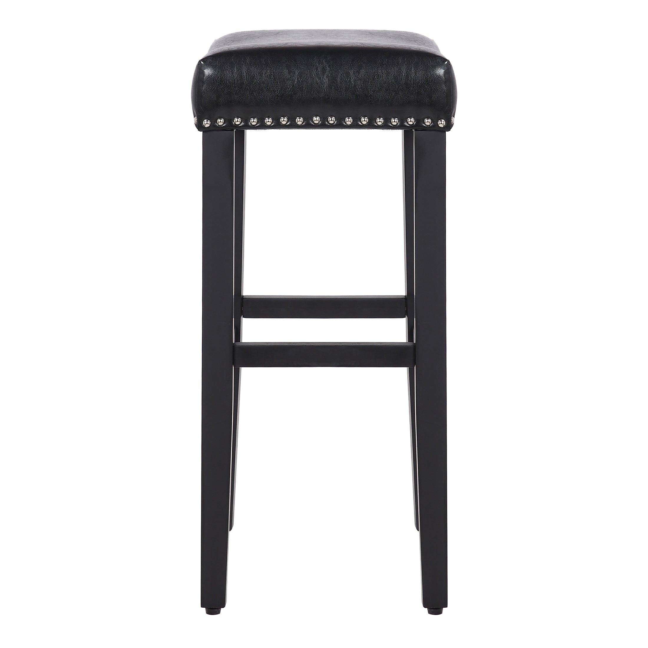 Bulmon 29" inch Upholstered Barstools with Nailhead Trim (Set of 2) - Costaelm