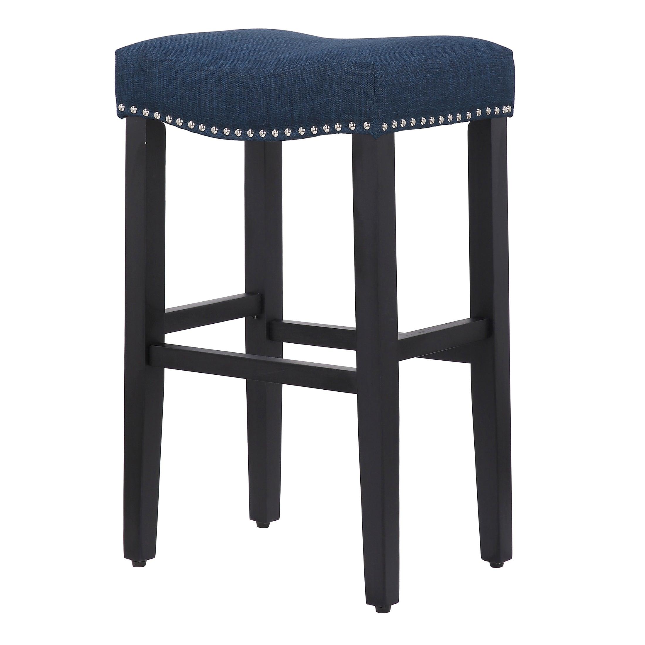 Bulmon 29" inch Upholstered Barstools with Nailhead Trim (Set of 2) - Costaelm