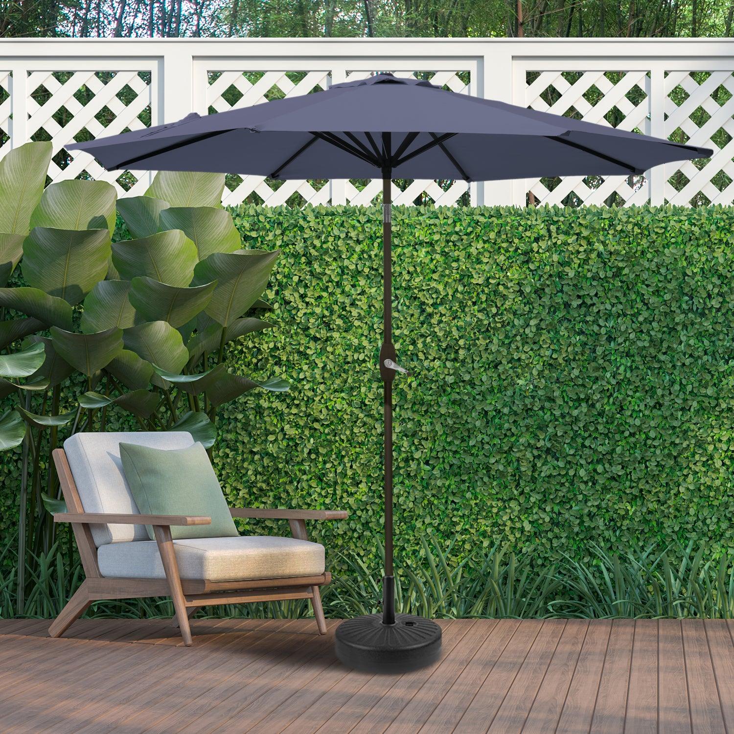 Cabana 9 Ft Patio Umbrella with Black Round Base Included - Costaelm