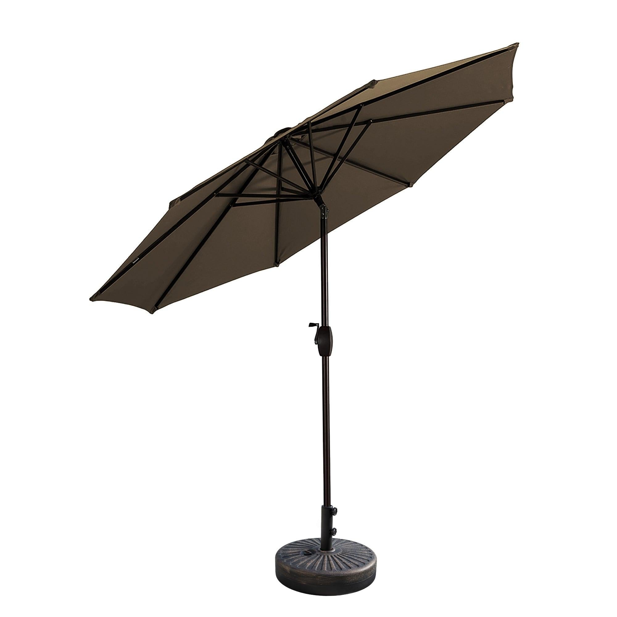 Cabana 9 Ft Patio Umbrella with Bronze Round Base Included - Costaelm