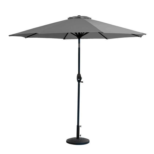 Cabana 9 Ft Patio Umbrella with Decorative Round Resin Base Included - Costaelm