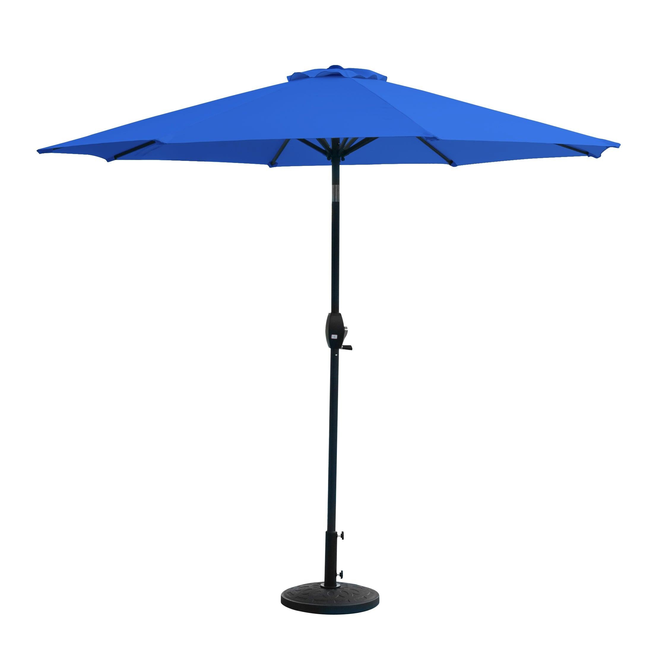 Cabana 9 Ft Patio Umbrella with Decorative Round Resin Base Included - Costaelm