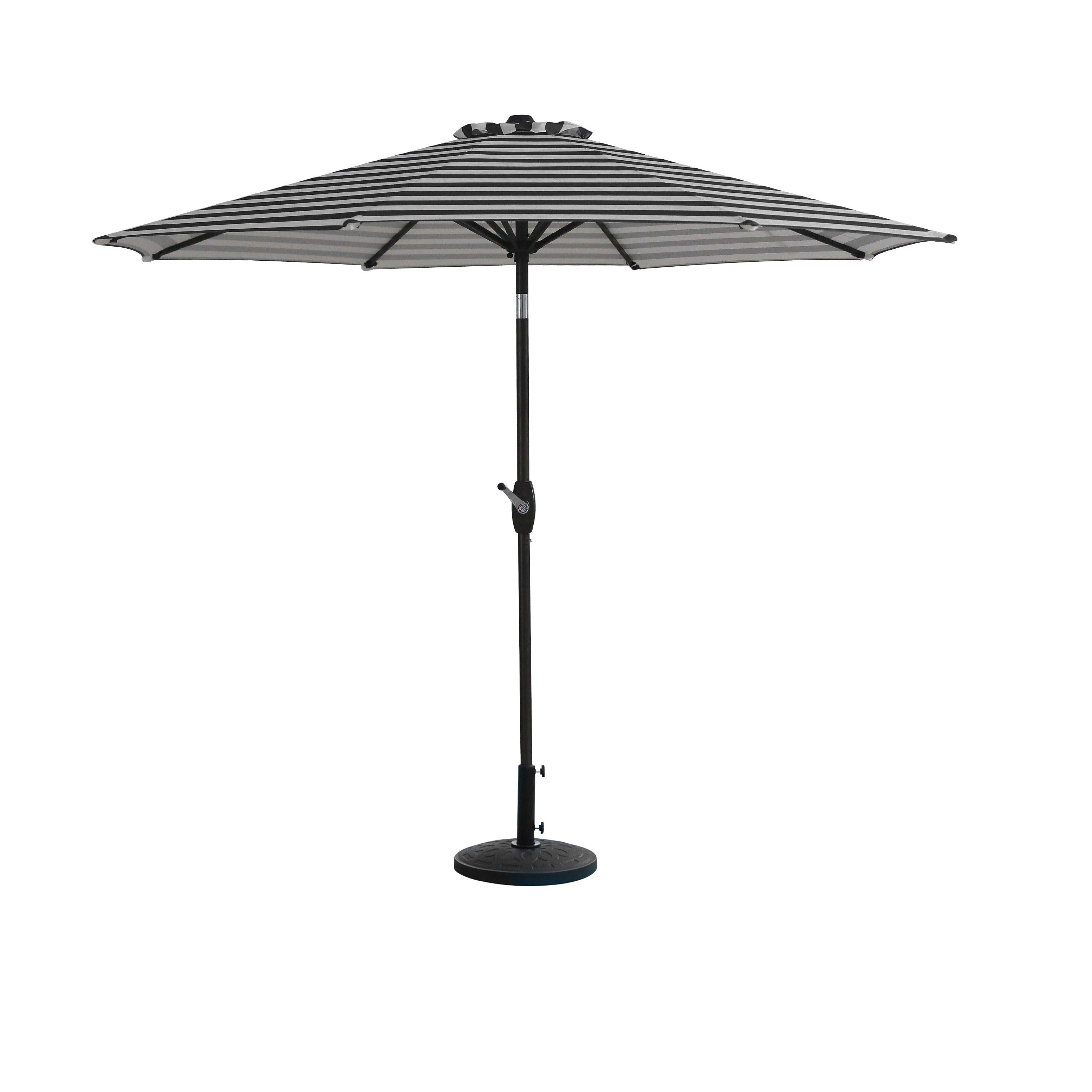 Cabana 9 Ft Patio Umbrella with Decorative Round Resin Base Included - Costaelm