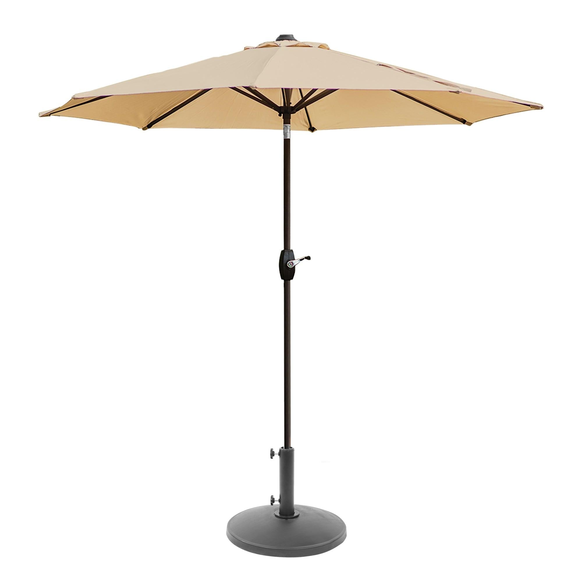 Cabana 9 Ft Patio Umbrella with Round Resin Concrete Base Included - Costaelm