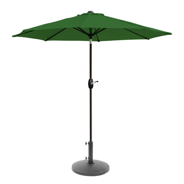 Cabana 9 Ft Patio Umbrella with Round Resin Concrete Base Included - Costaelm
