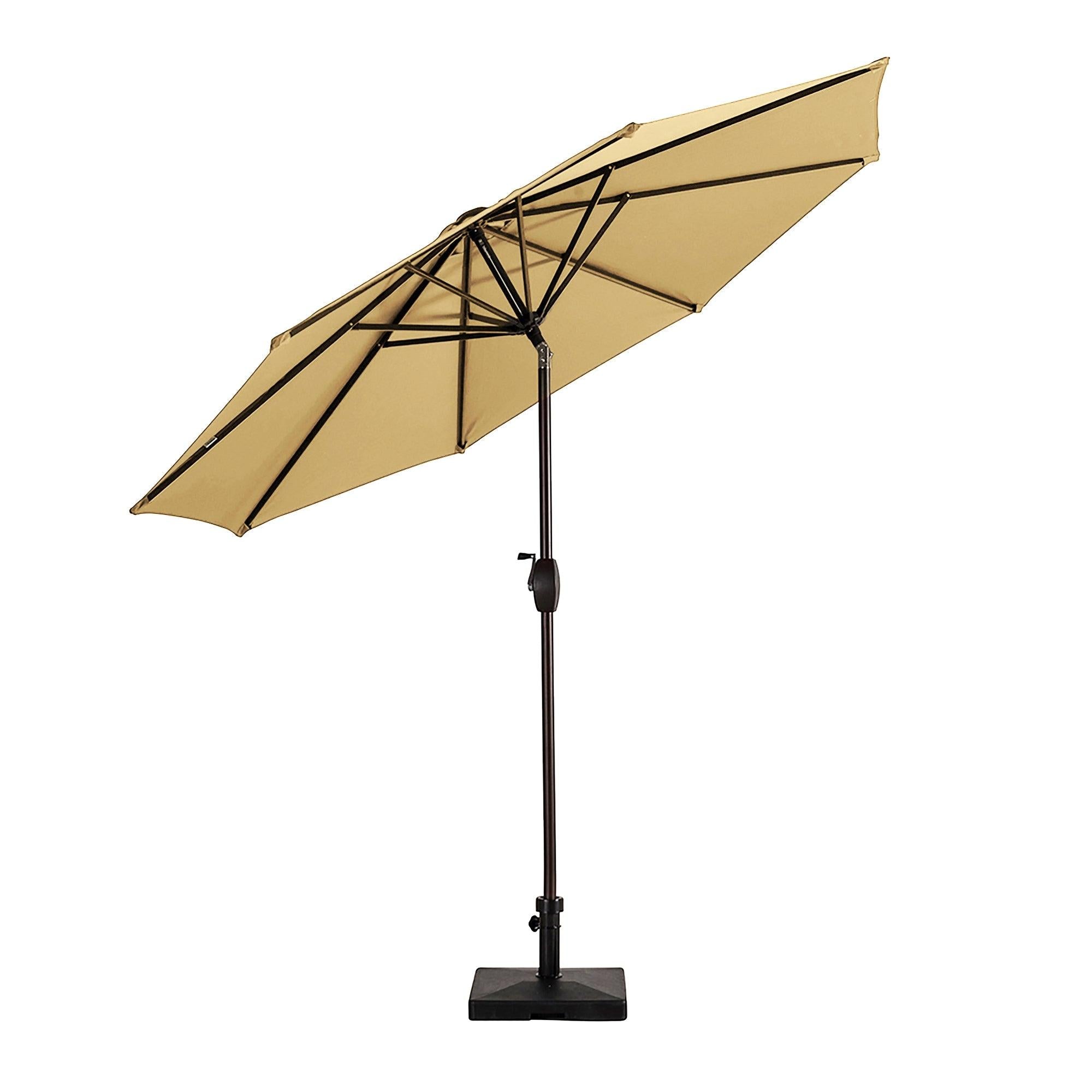 Cabana 9 Ft Patio Umbrella with Square Concrete Base Included - Costaelm