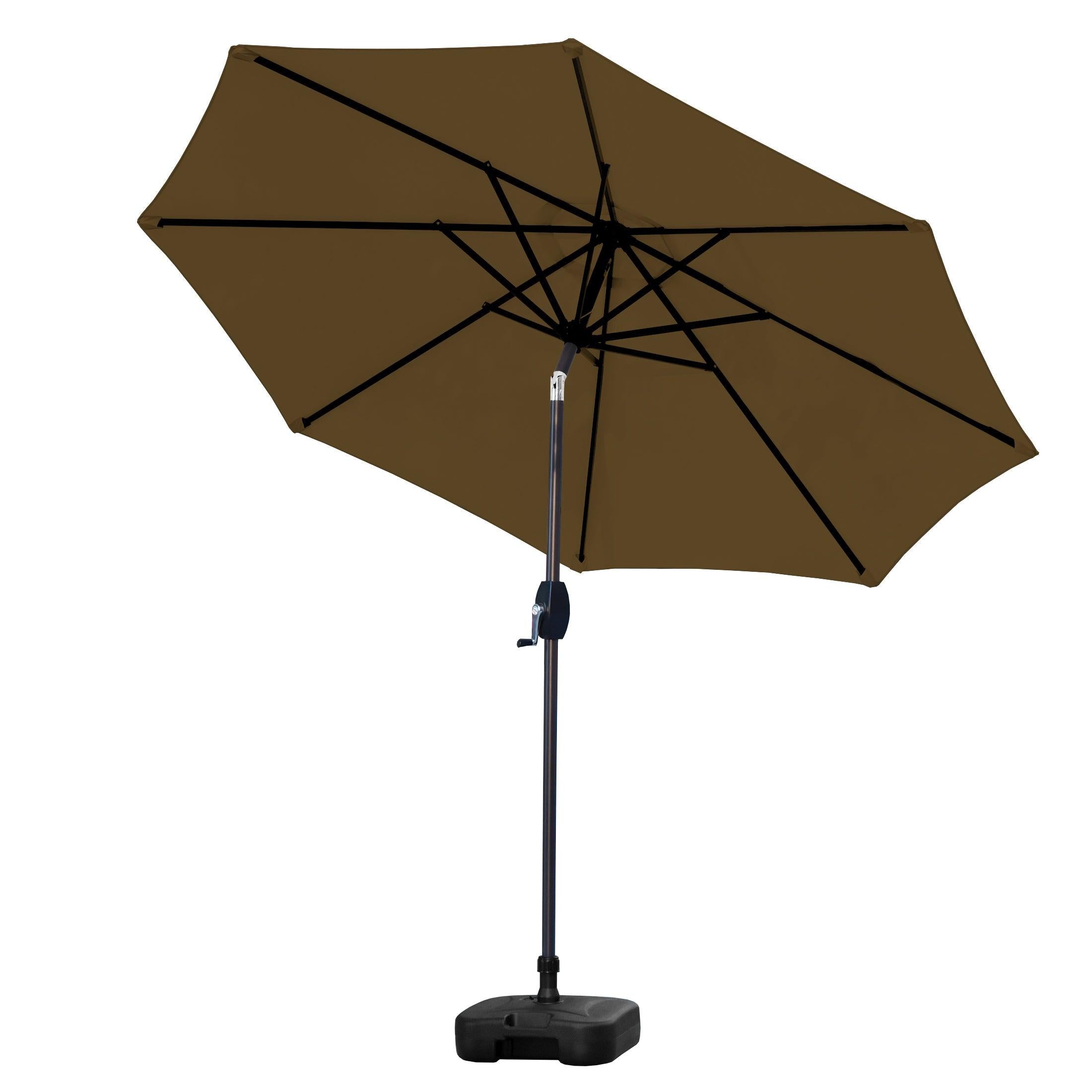 Cabana 9 Ft Patio Umbrella with Square Plastic Base Included - Costaelm