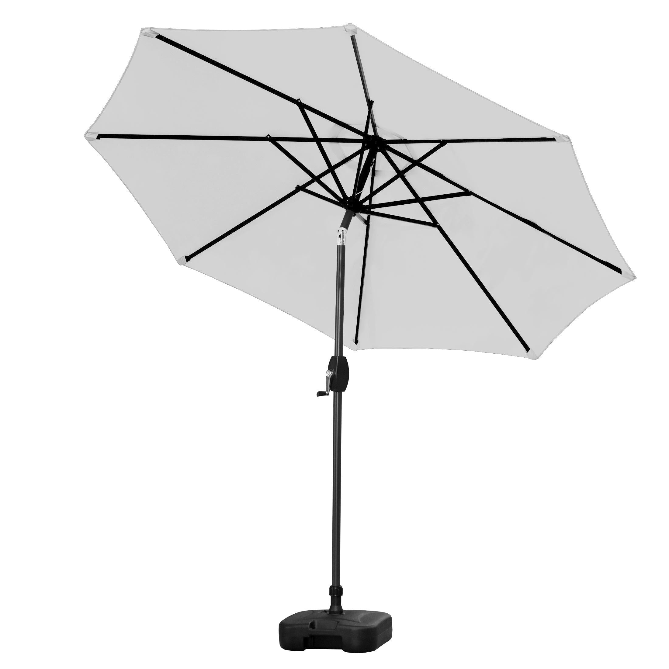 Cabana 9 Ft Patio Umbrella with Square Plastic Base Included - Costaelm