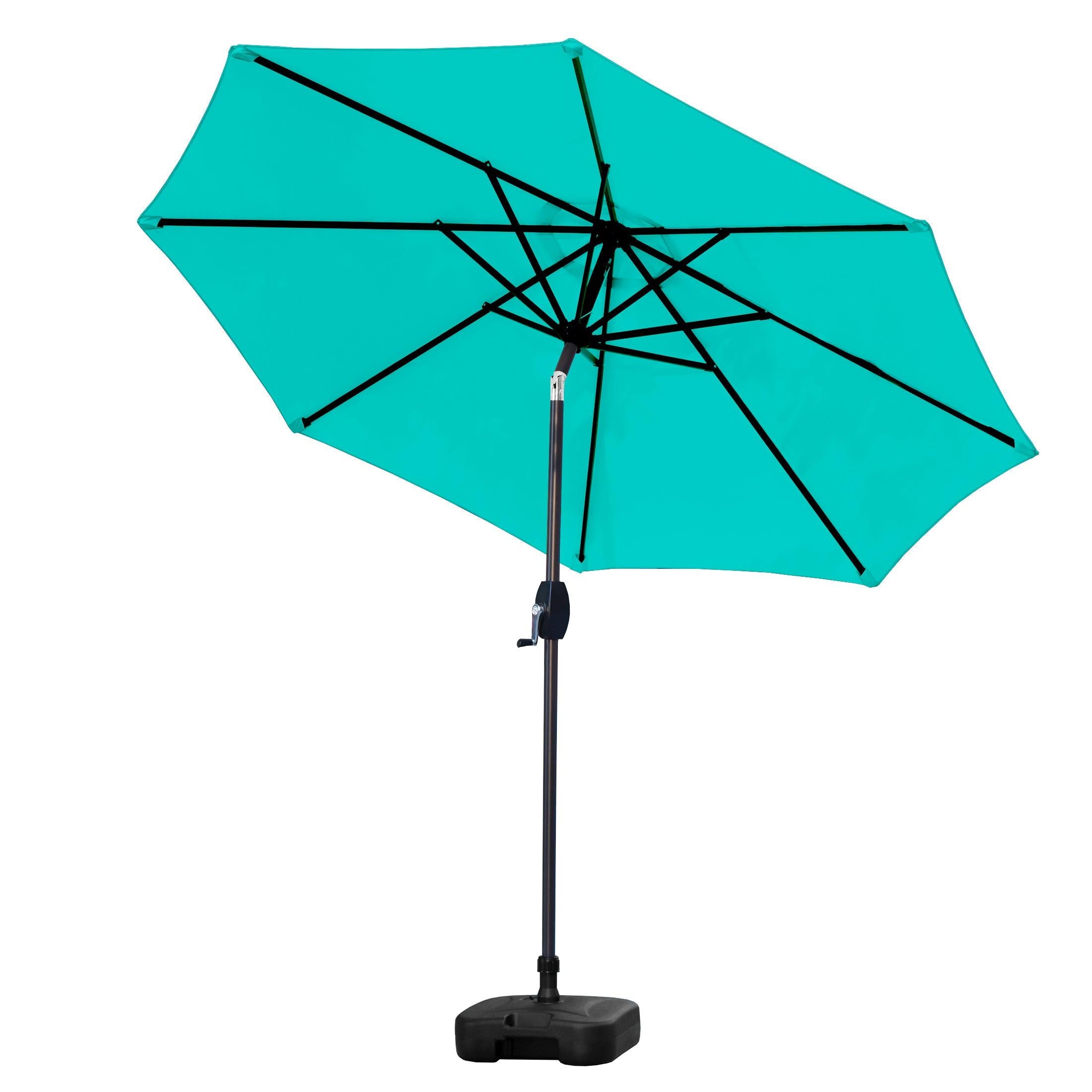 Cabana 9 Ft Patio Umbrella with Square Plastic Base Included - Costaelm