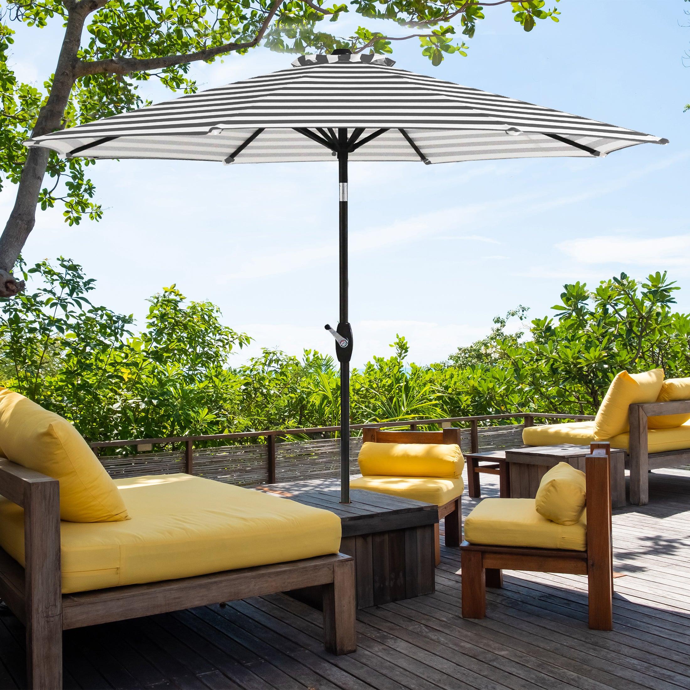 Cabana 9 Ft Patio Umbrella with Tilt & Crank - Costaelm