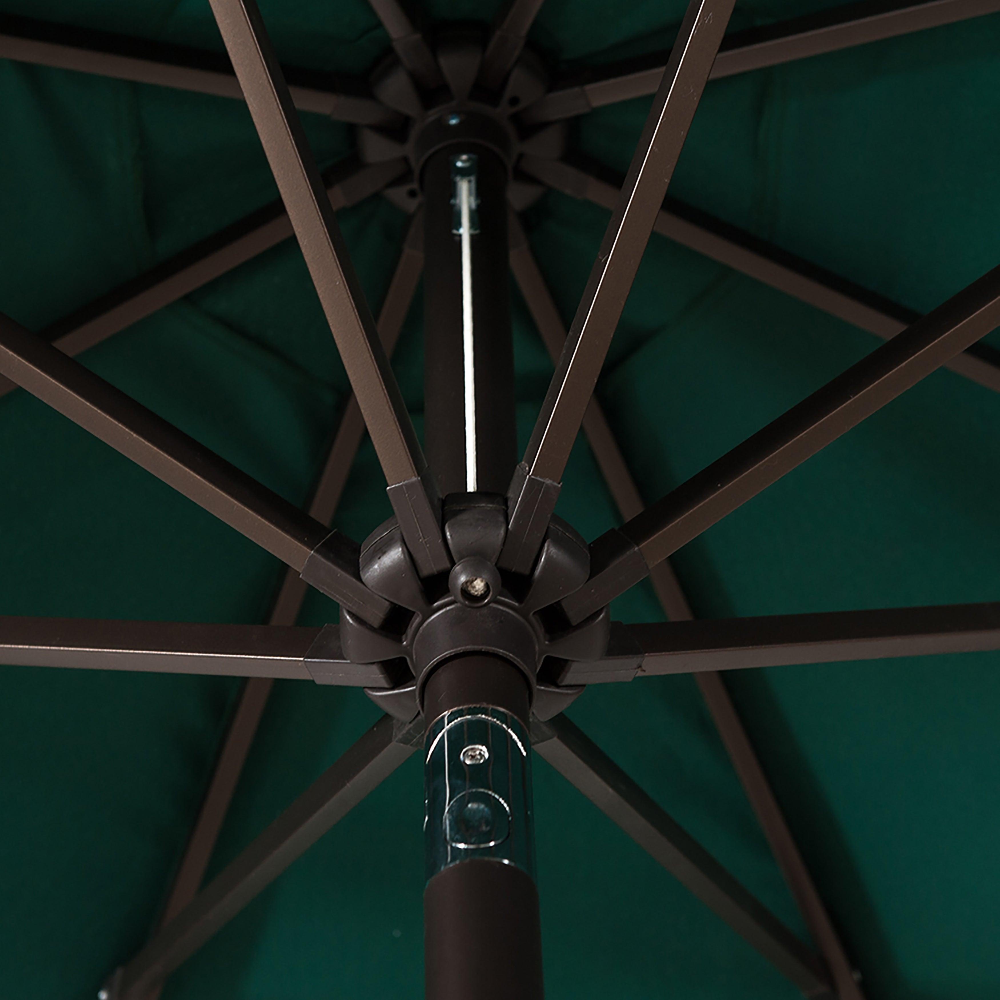 9 Ft Patio Umbrella for Outdoor Shade, Dark Green