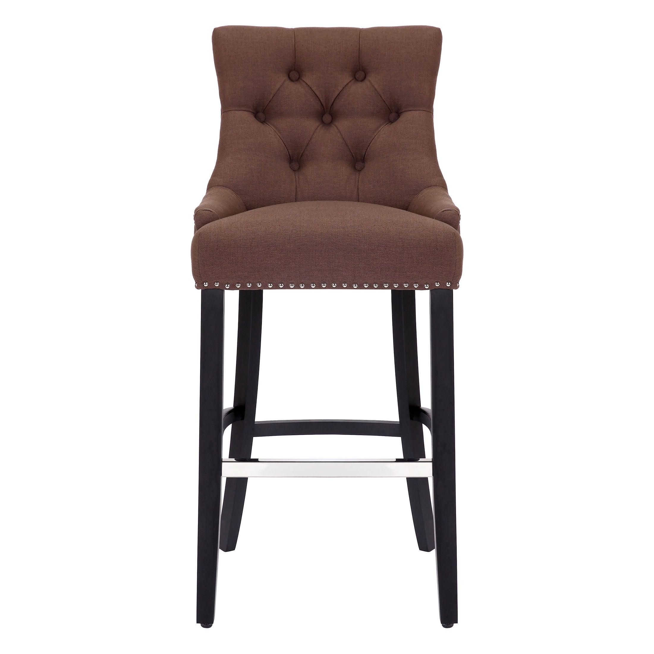 Bellmount 29" Upholstered Tufted Wingback Bar Stool - Costaelm