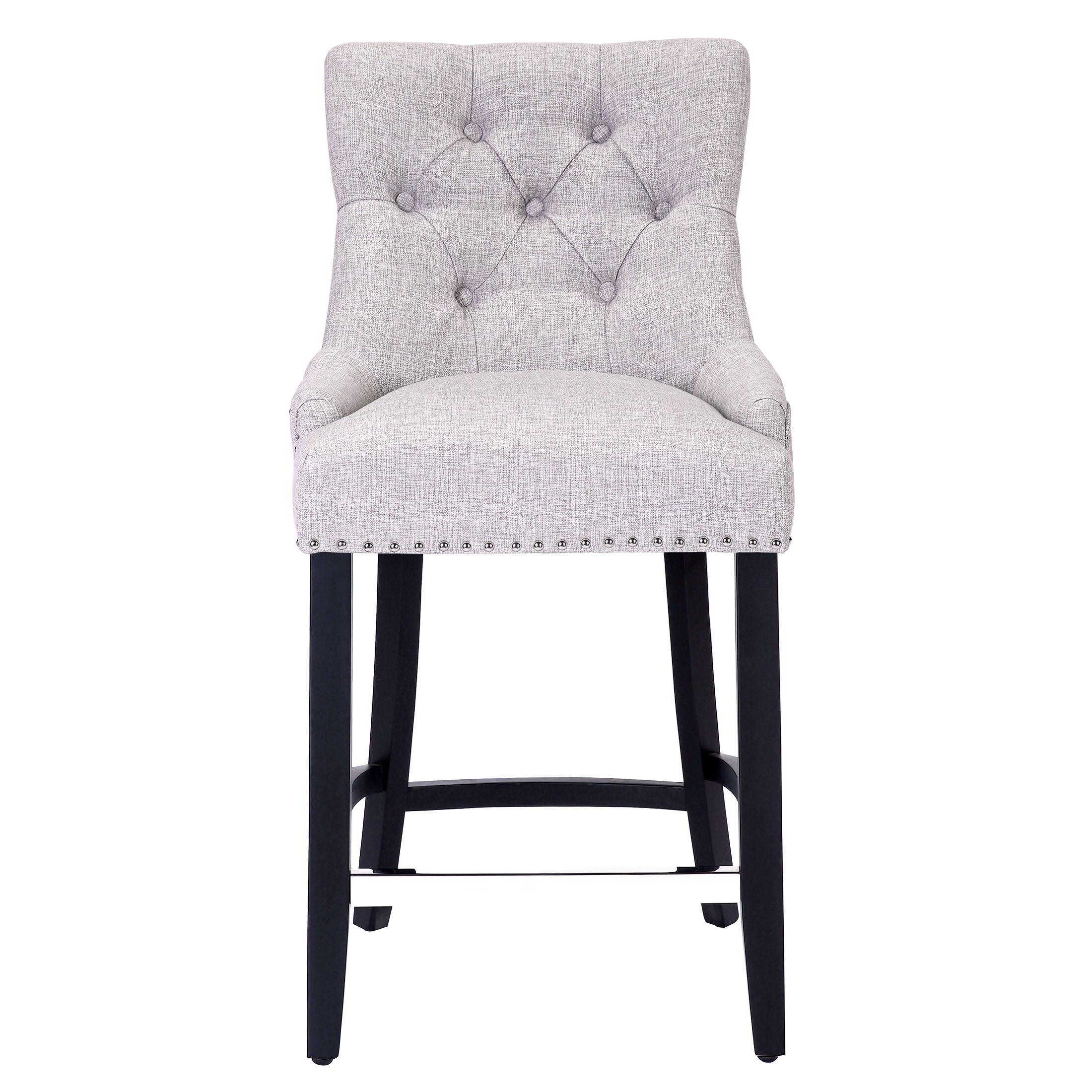 Bellmount 24" Upholstered Tufted Wingback Counter Stool - Costaelm