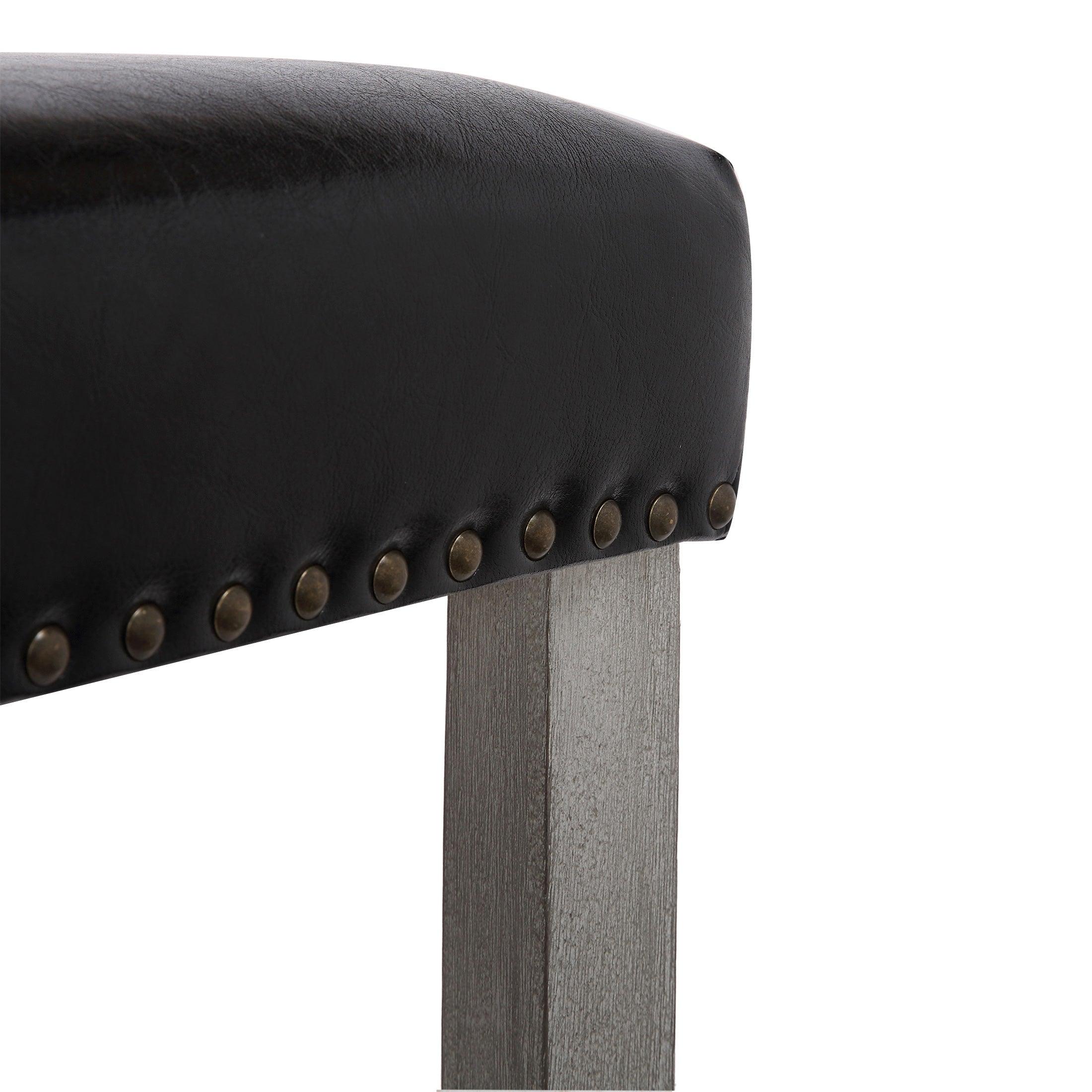 Bulmon 29" inch Upholstered Bar Stool with Nailhead Trim - Costaelm