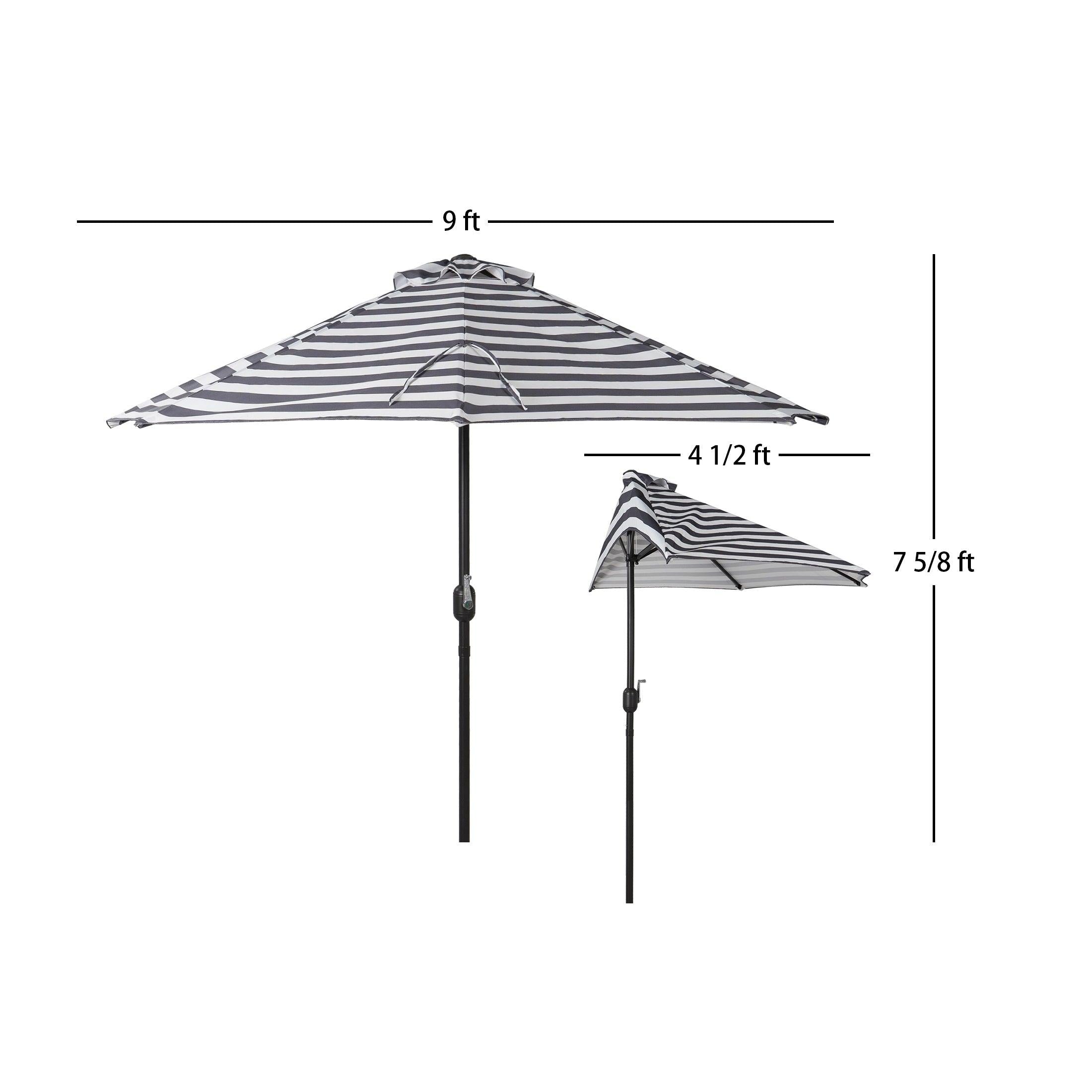 Easton 9 Ft Half Outdoor Patio Umbrella - Costaelm