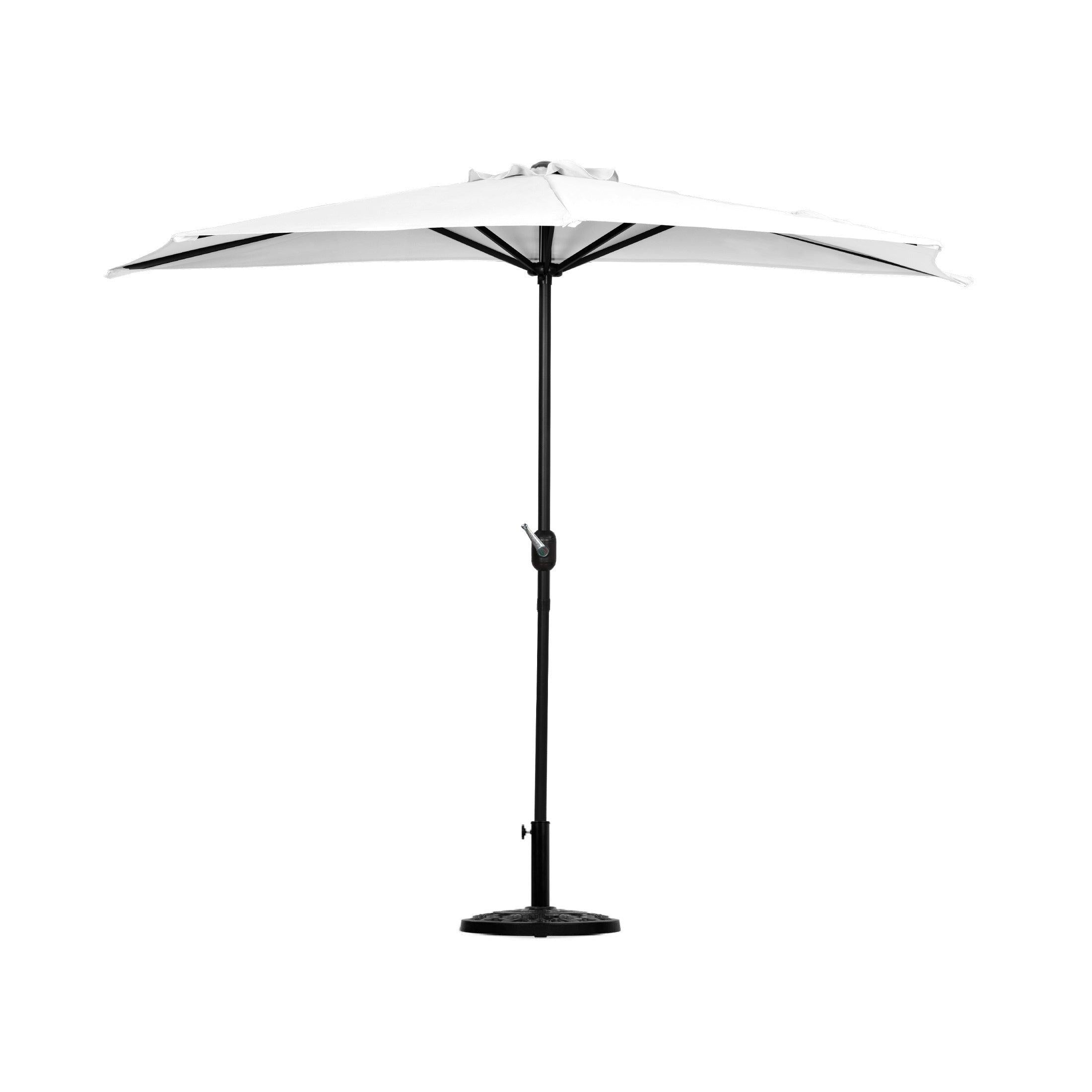 Easton 9 Ft Half Patio Umbrella with Half Resin Base Included - Costaelm