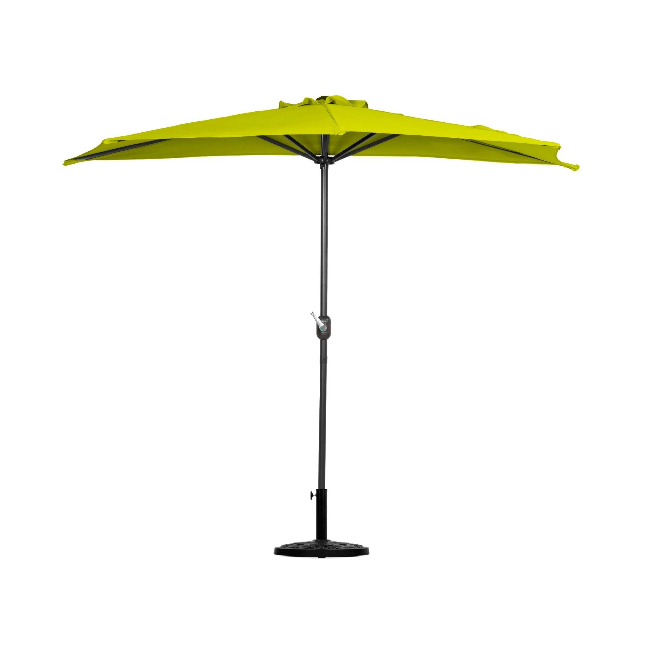 Easton 9 Ft Half Patio Umbrella with Half Resin Base Included - Costaelm