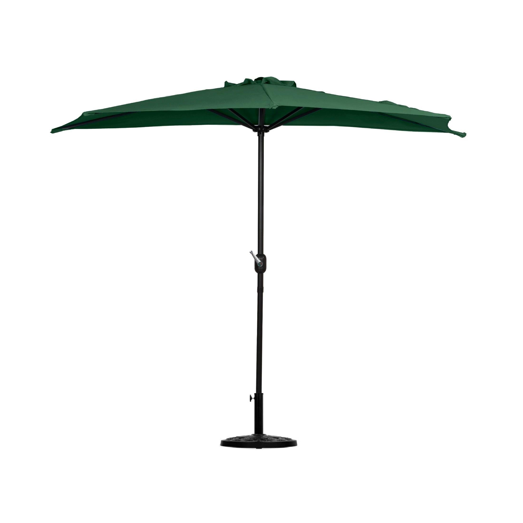 Easton 9 Ft Half Patio Umbrella with Half Resin Base Included - Costaelm