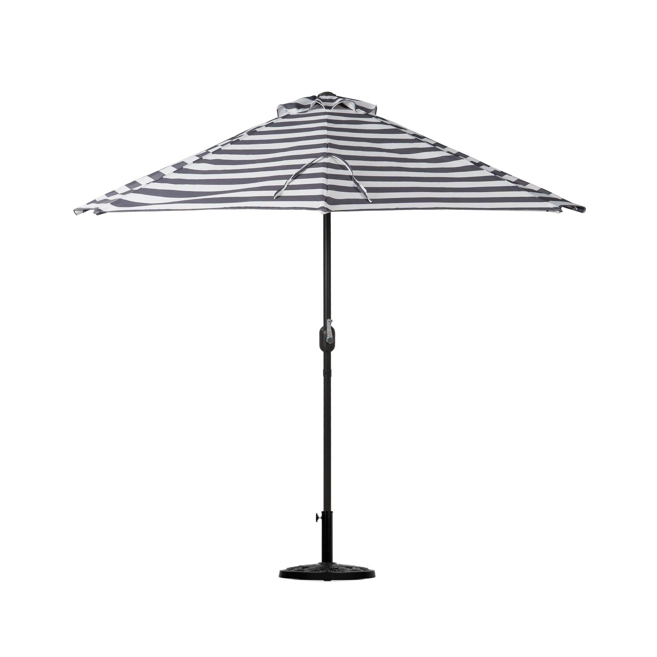 Easton 9 Ft Half Patio Umbrella with Half Resin Base Included - Costaelm