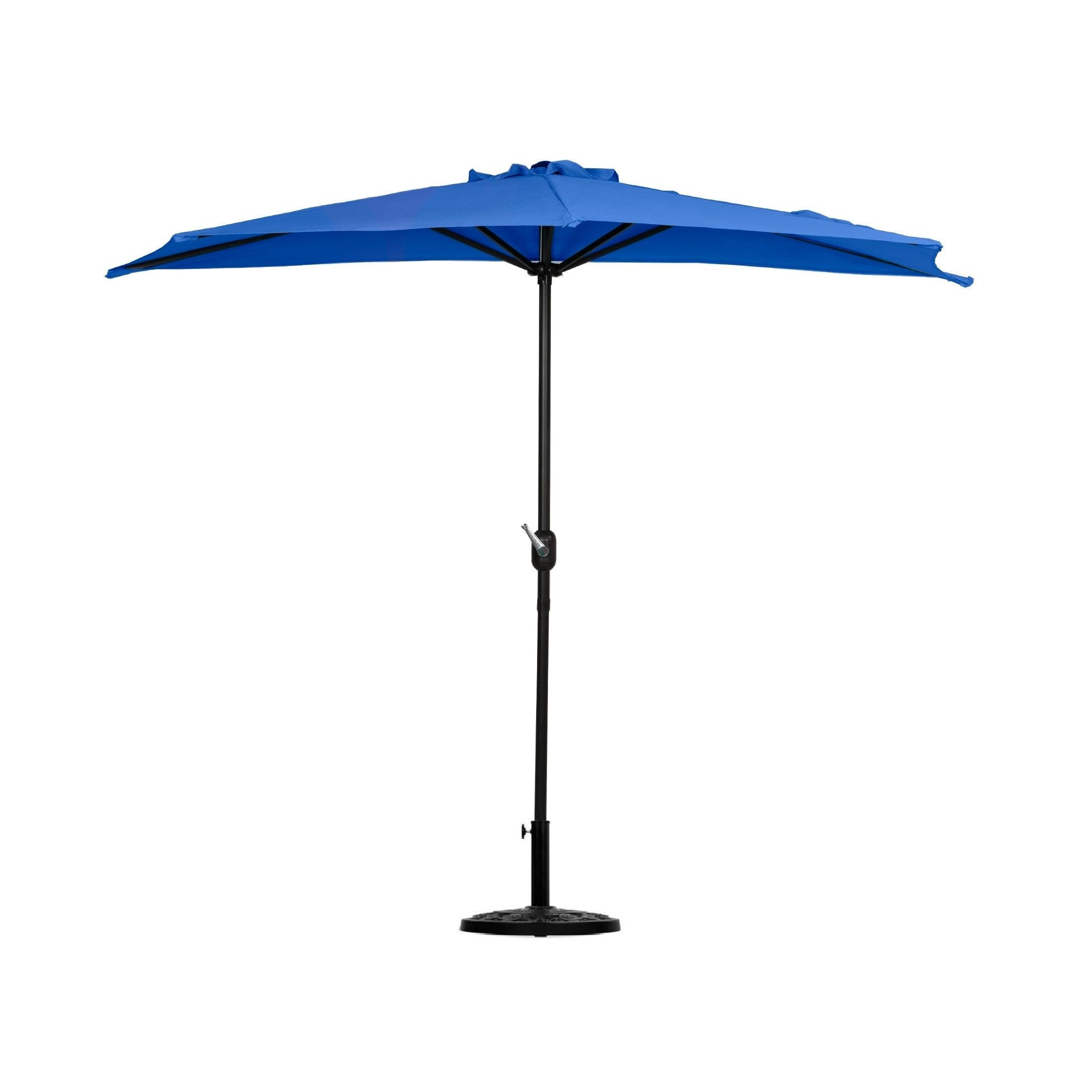 Easton 9 Ft Half Patio Umbrella with Half Resin Base Included - Costaelm