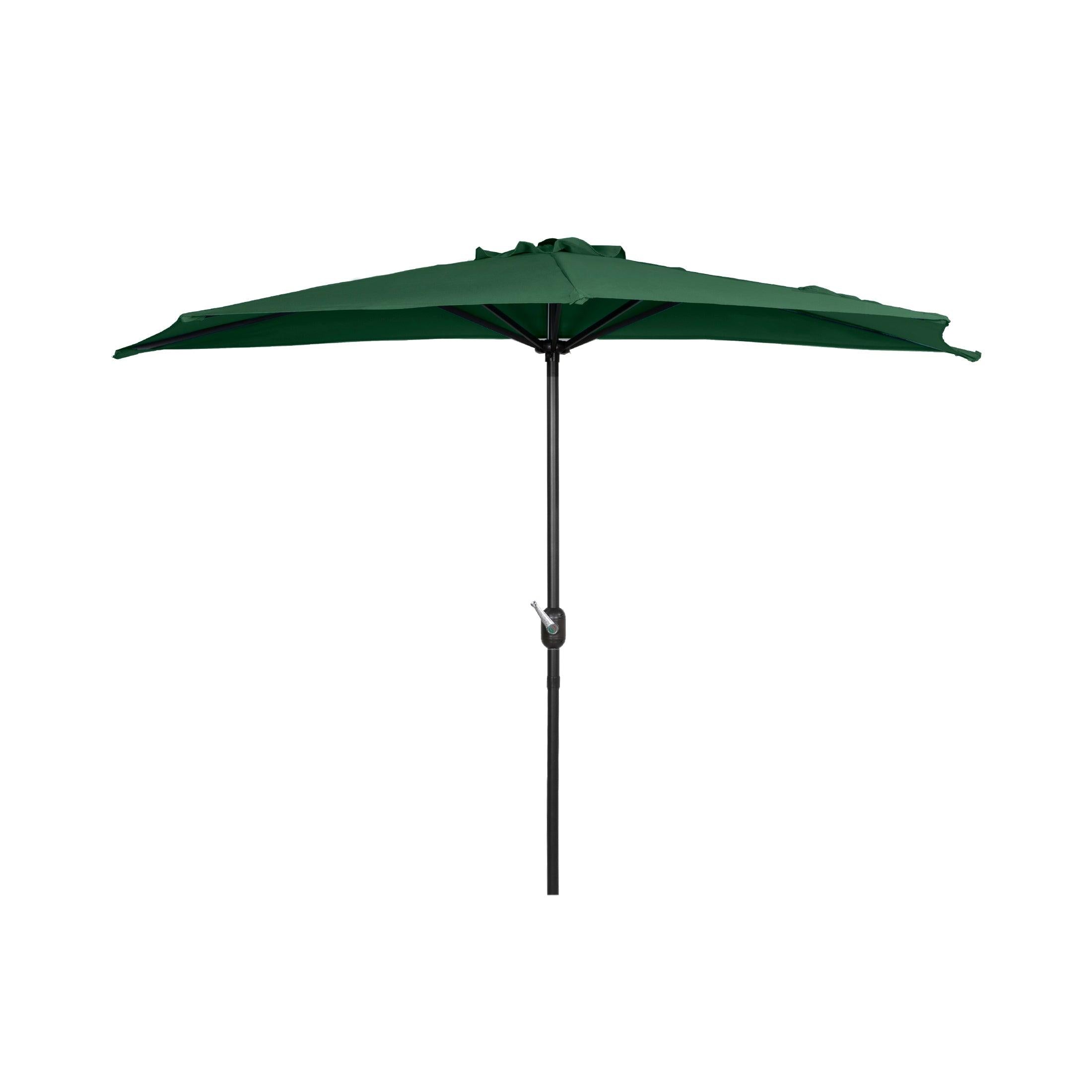 Easton 9 Ft Half Patio Umbrella with Square Concrete Base Included - Costaelm