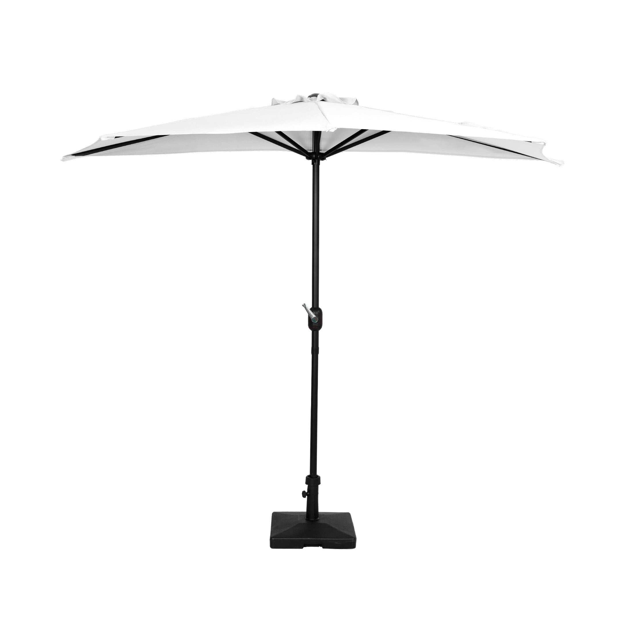 Easton 9 Ft Half Patio Umbrella with Square Concrete Base Included - Costaelm