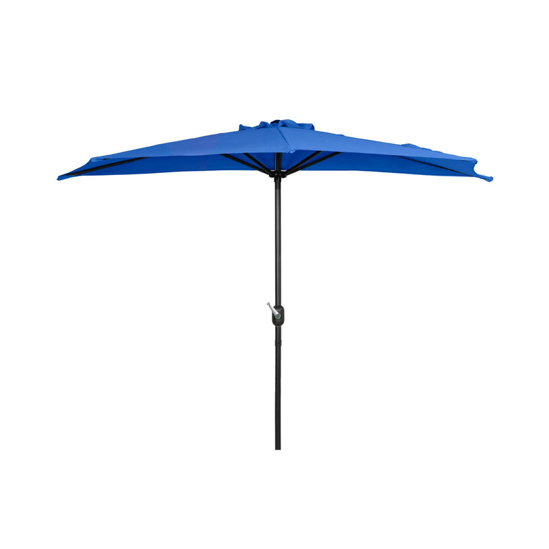 Easton 9 Ft Half Patio Umbrella with Square Concrete Base Included - Costaelm