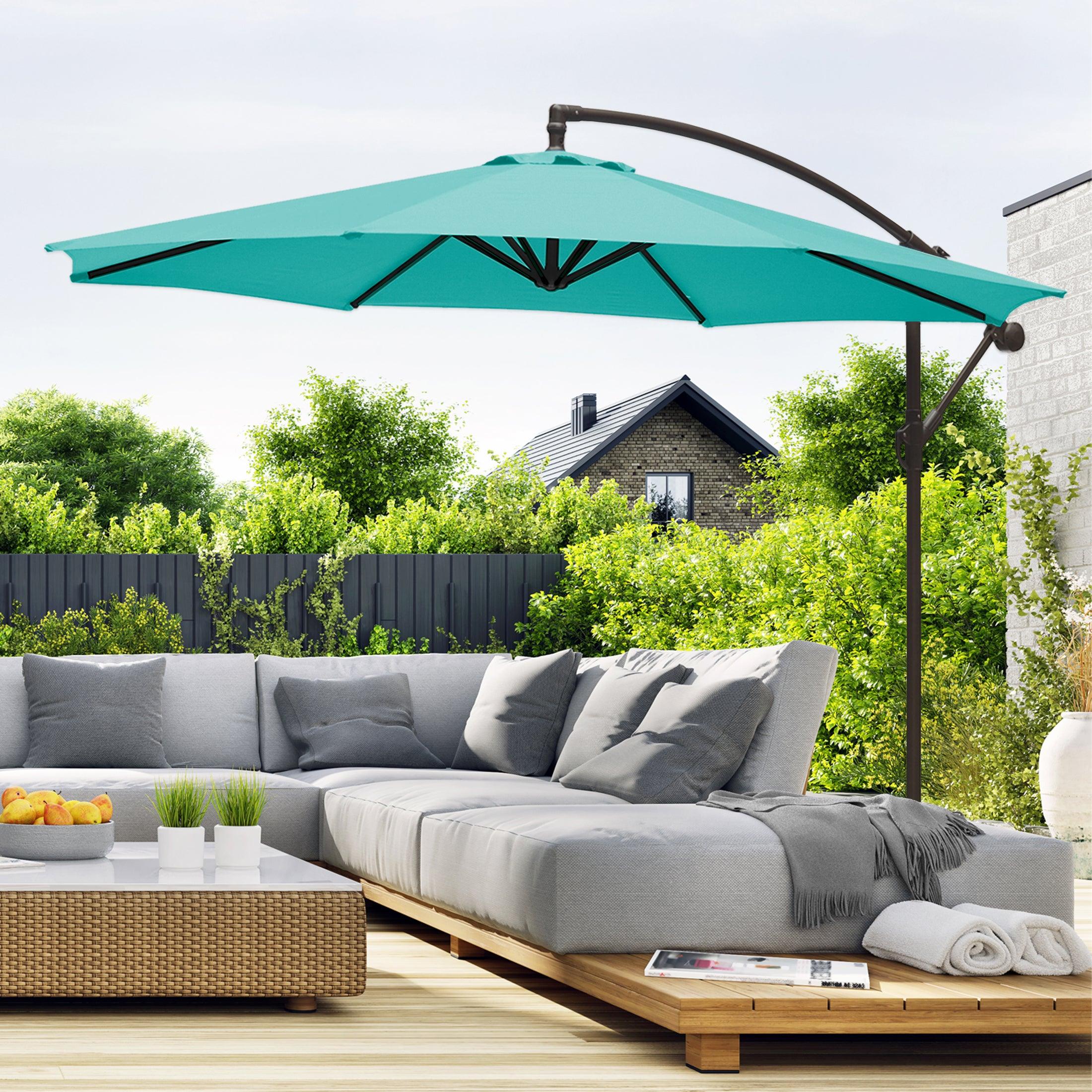 Elm 10 Ft Cantilever Offset Outdoor Patio Umbrella - Costaelm