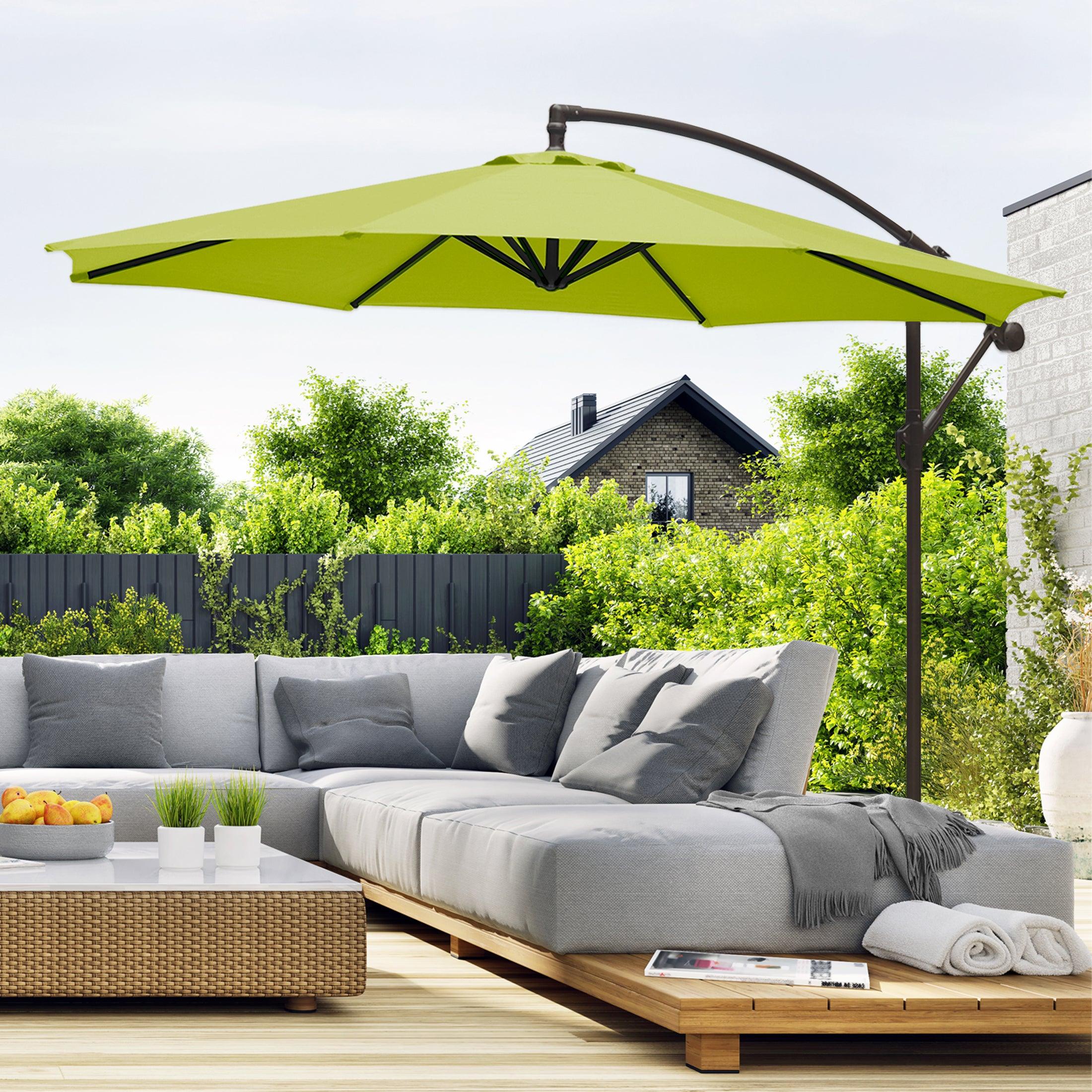 Elm 10 Ft Cantilever Offset Outdoor Patio Umbrella - Costaelm