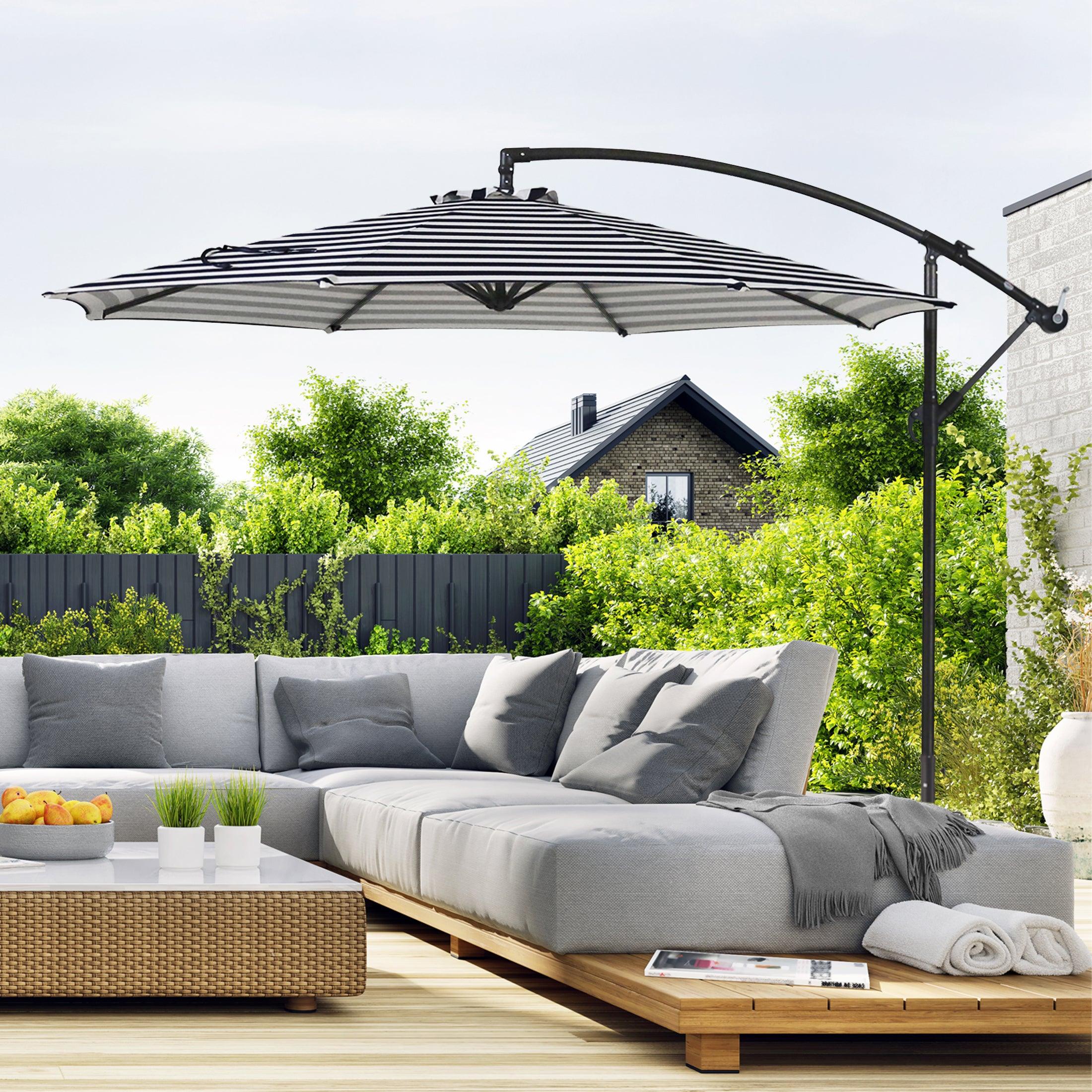 Elm 10 Ft Cantilever Offset Outdoor Patio Umbrella - Costaelm