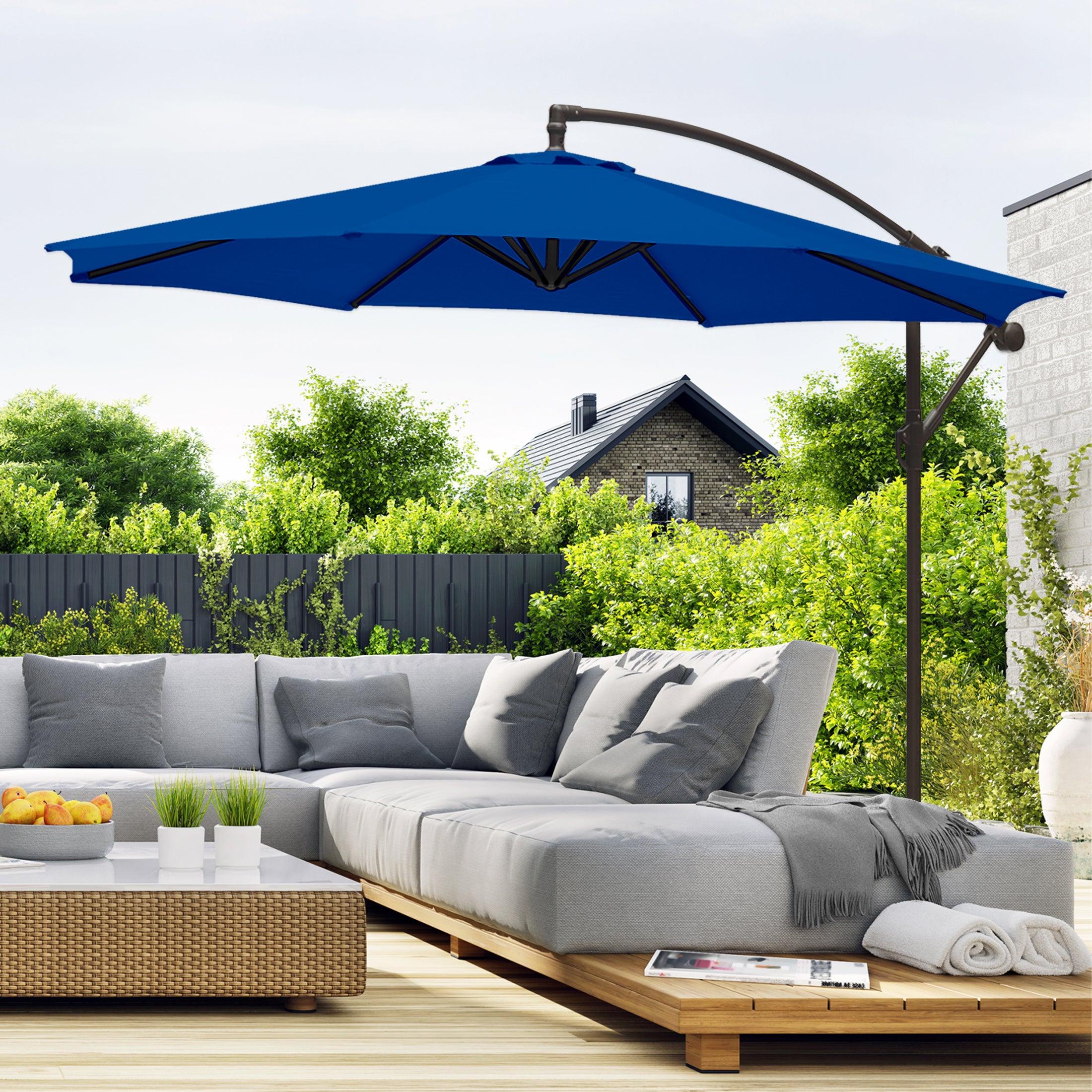 Elm 10 Ft Cantilever Offset Outdoor Patio Umbrella - Costaelm