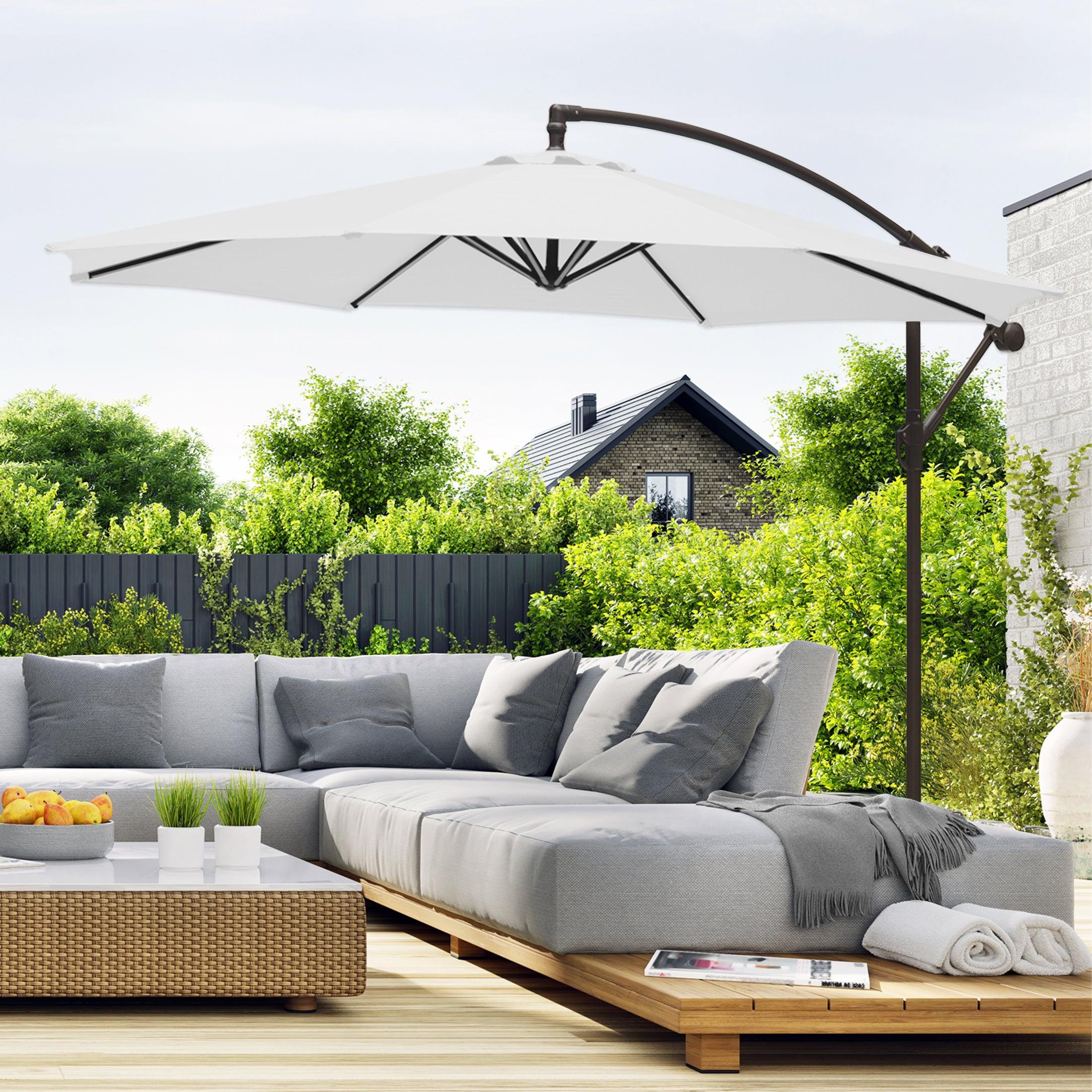 Elm 10 Ft Cantilever Offset Outdoor Patio Umbrella - Costaelm