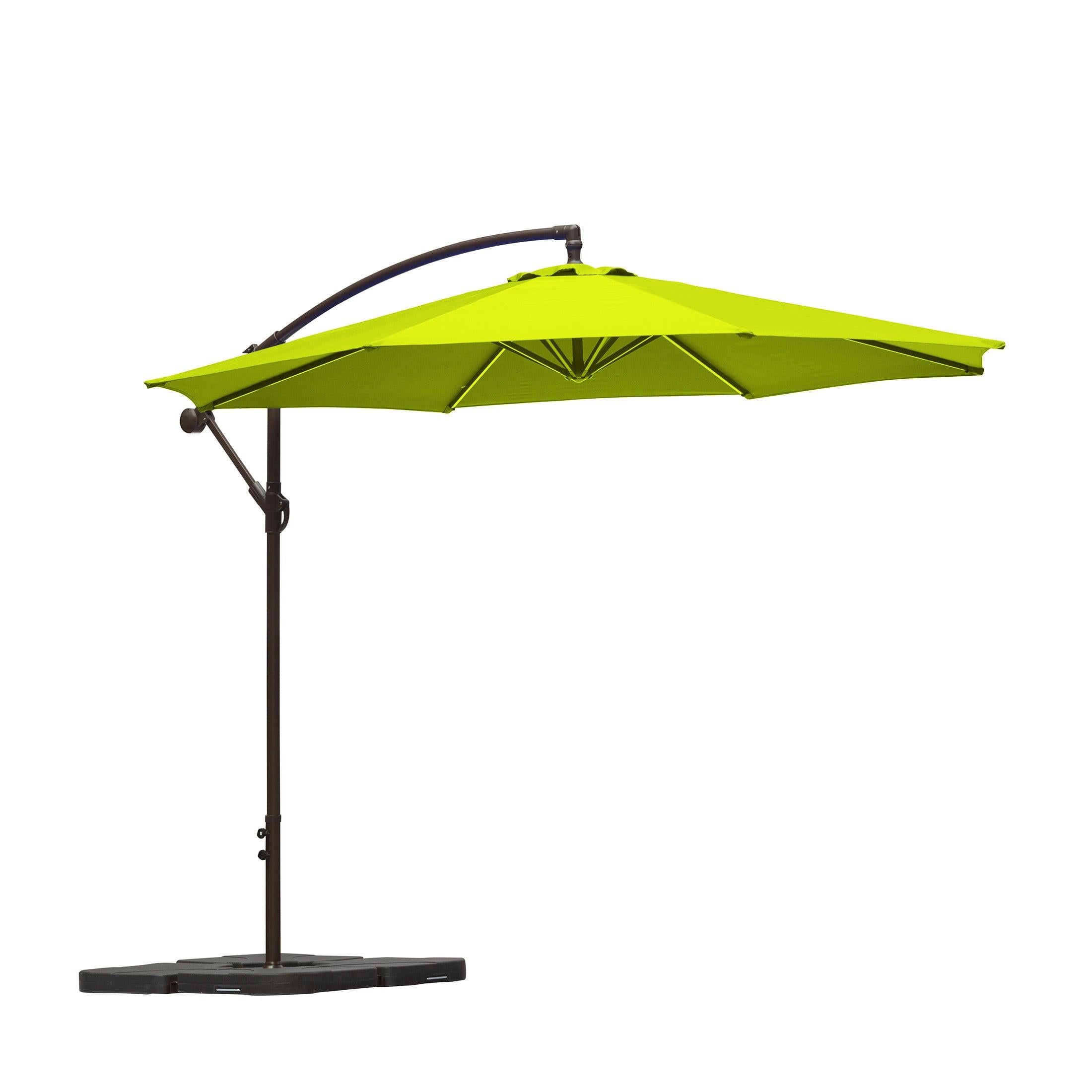 Elm 10 Ft Cantilever Offset Umbrella with 4-Piece Base Weights Included - Costaelm