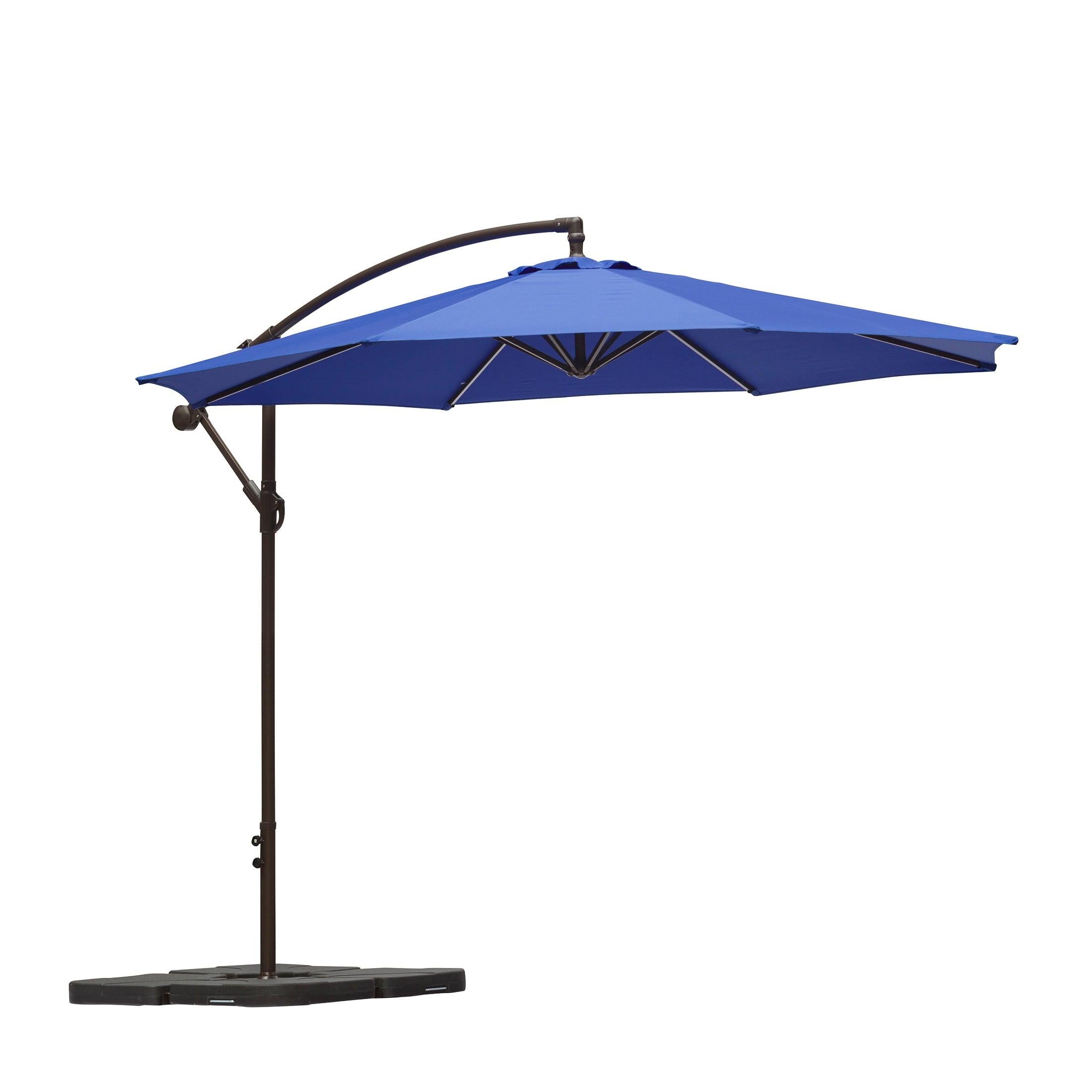 Elm 10 Ft Cantilever Offset Umbrella with 4-Piece Base Weights Included - Costaelm