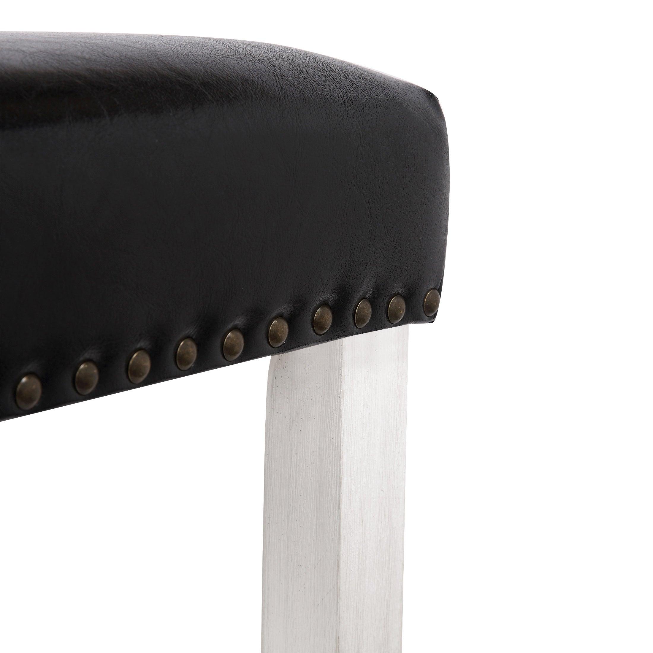 Bulmon 29" inch Upholstered Bar Stool with Nailhead Trim - Costaelm