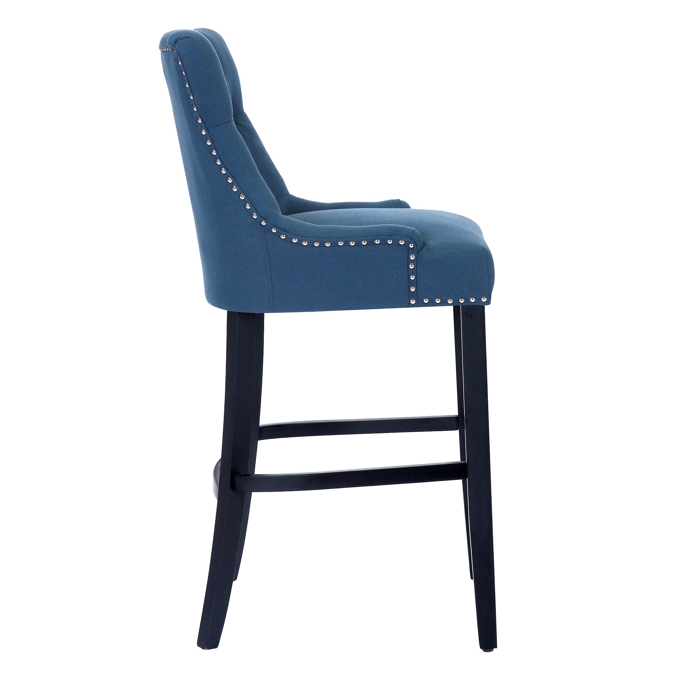 Bellmount 29" Upholstered Tufted Wingback Bar Stool - Costaelm