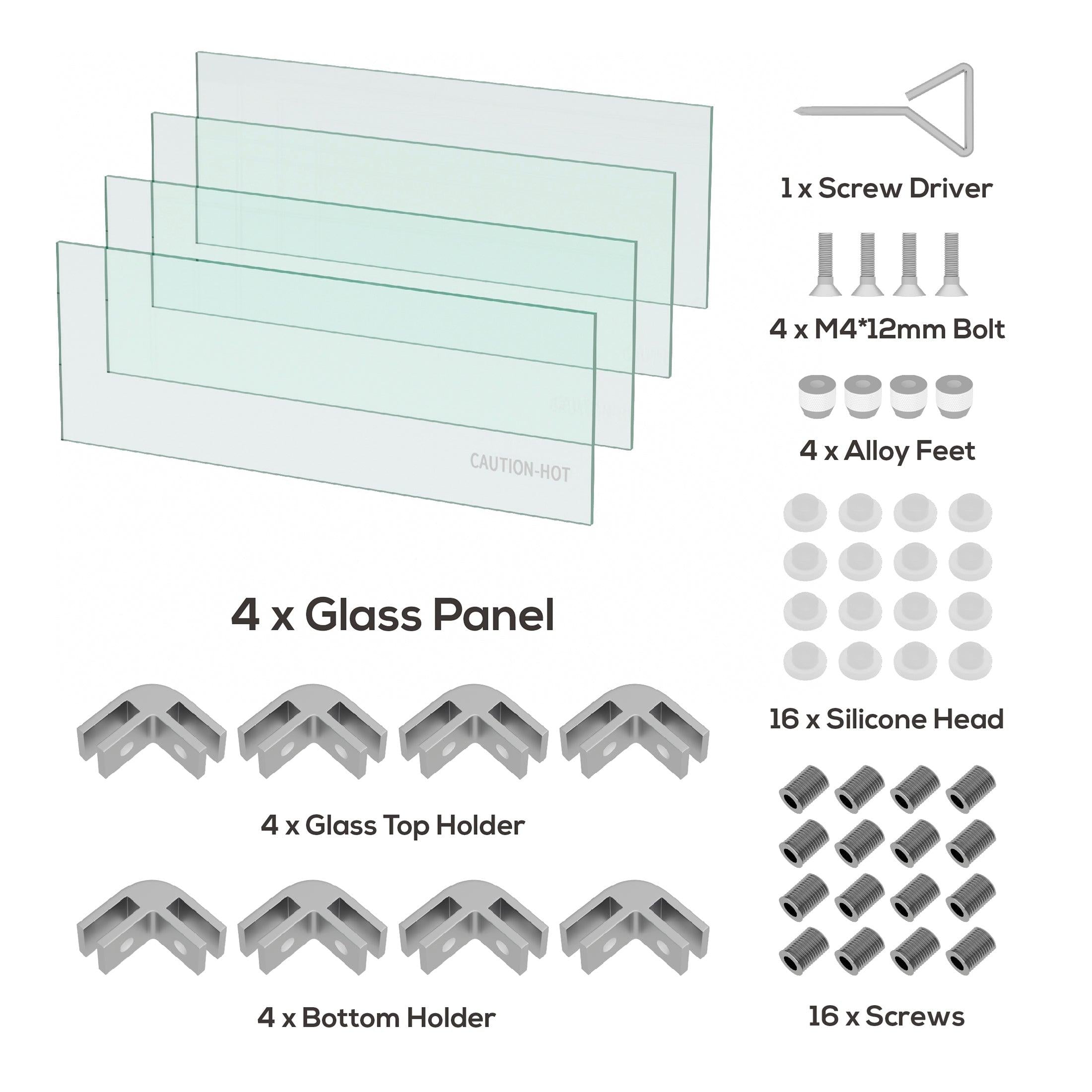 Hampshire Square Tempered Glass Fire Flame Guard 17.5" - Costaelm