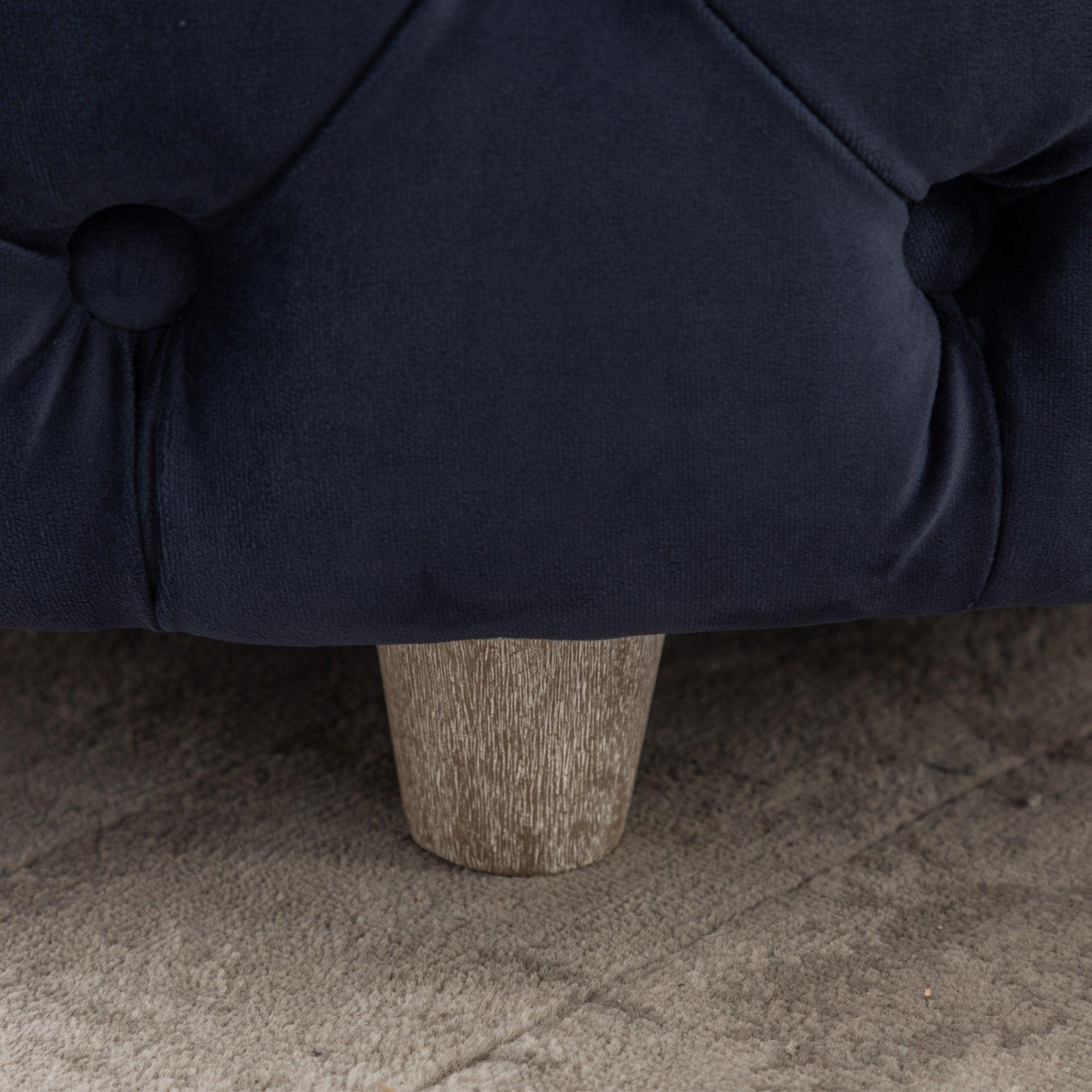 Alaia Round 29.5" Velvet Tufted Storage Ottoman - Costaelm