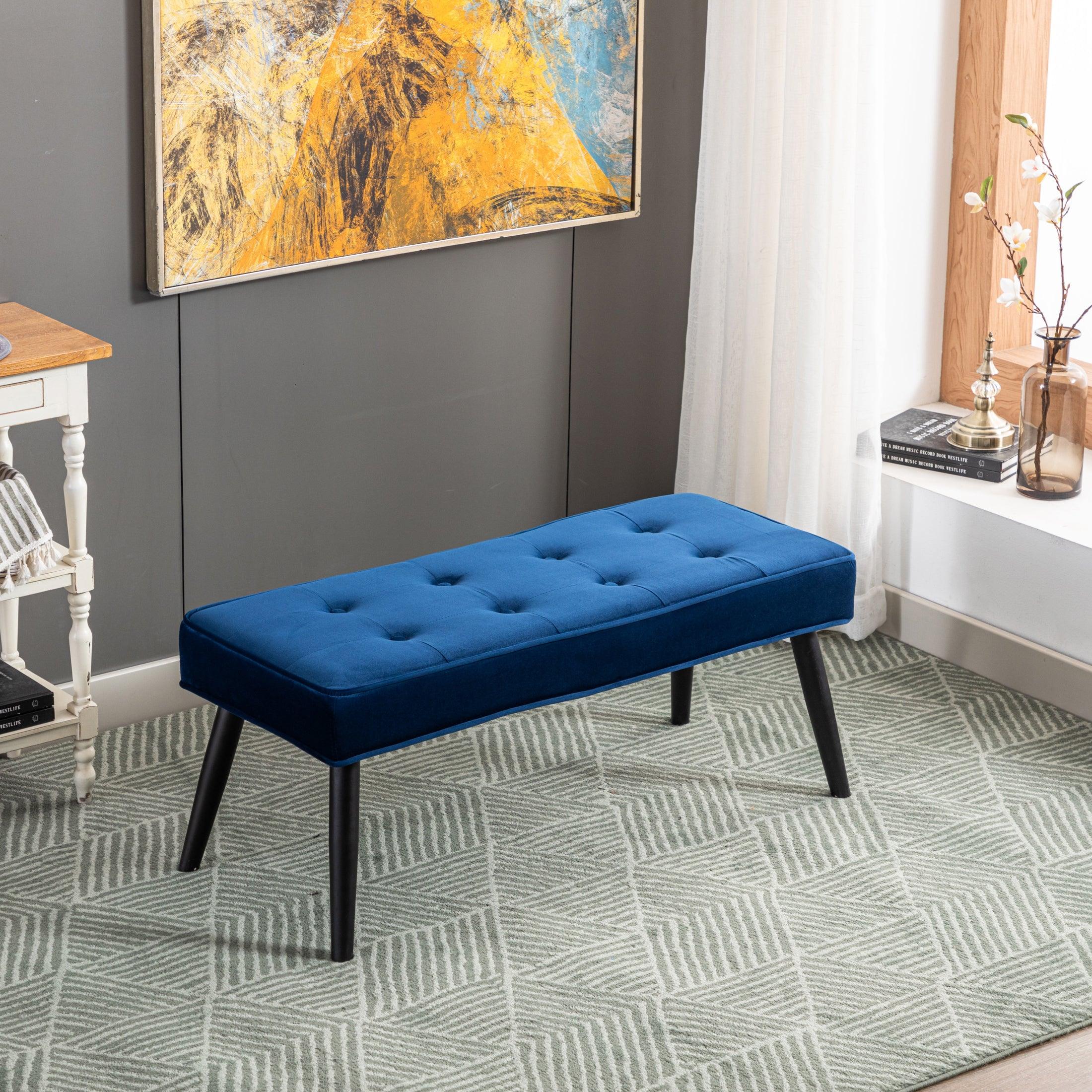 Hank Tufted Velvet Upholstered Bench - Costaelm