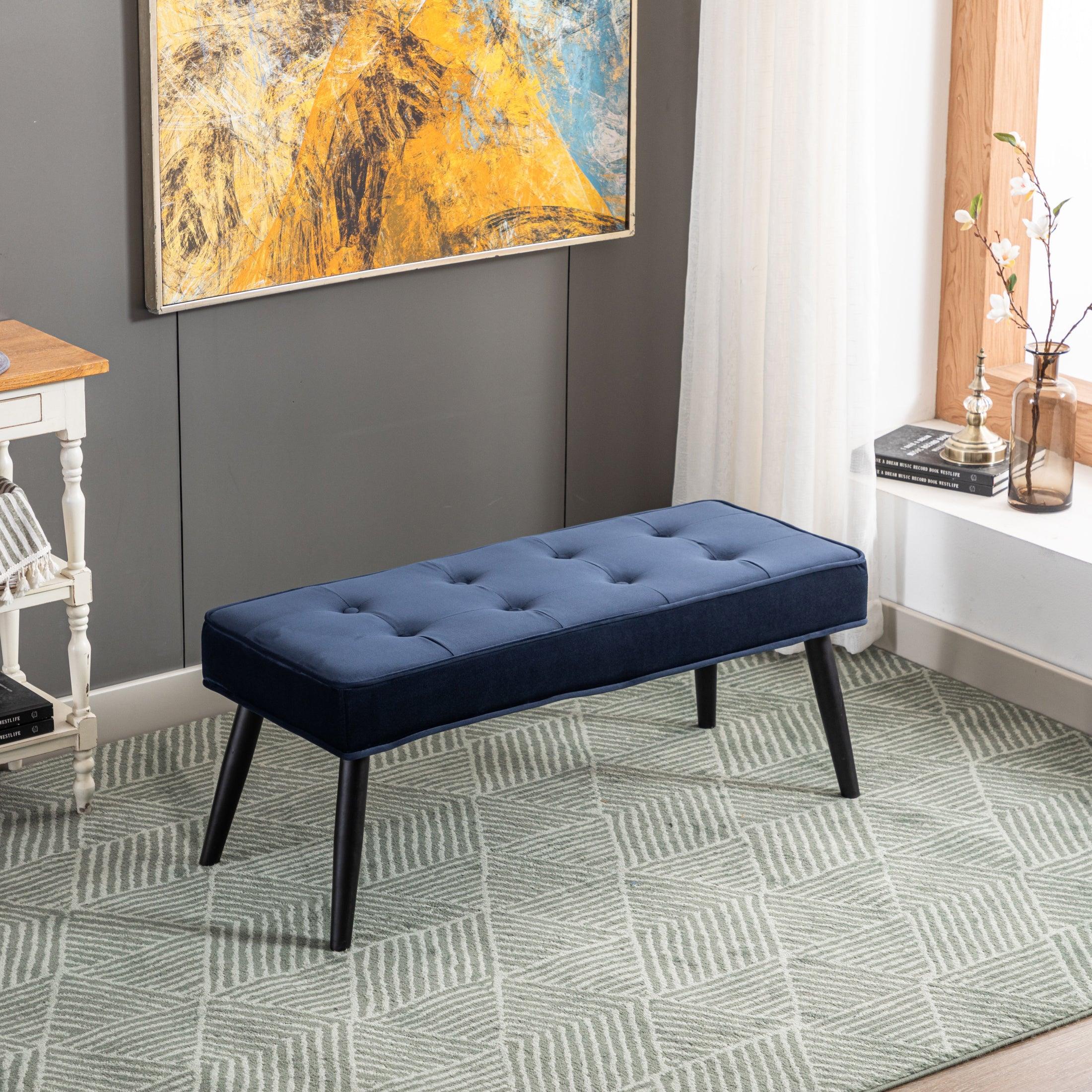 Hank Tufted Velvet Upholstered Bench - Costaelm