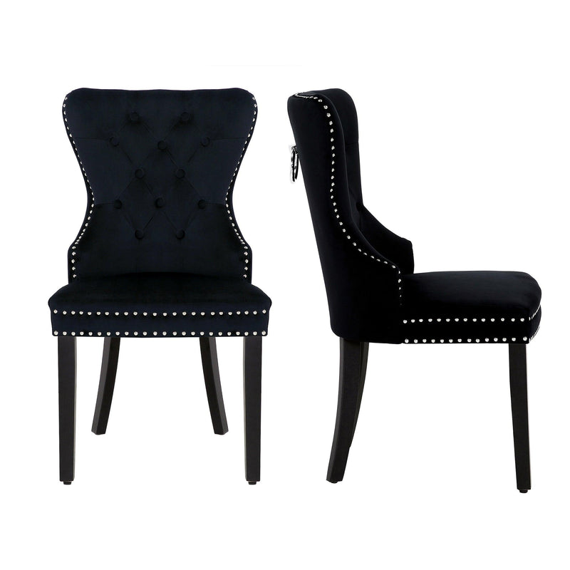 Hank Tufted Velvet Upholstered Dining Side Chair (Set of 2) - Costaelm