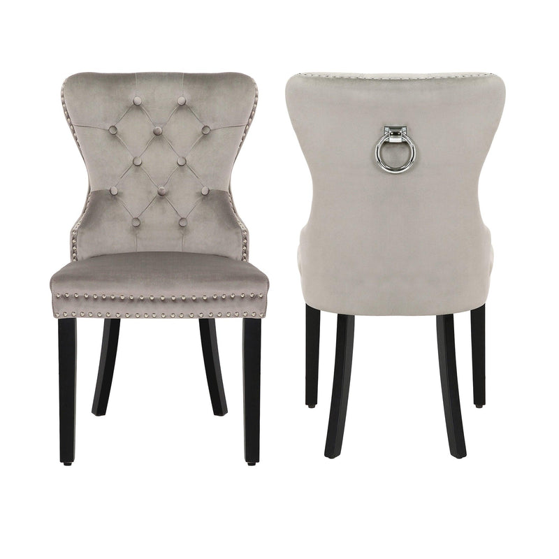 Hank Tufted Velvet Upholstered Dining Side Chair (Set of 2) - Costaelm