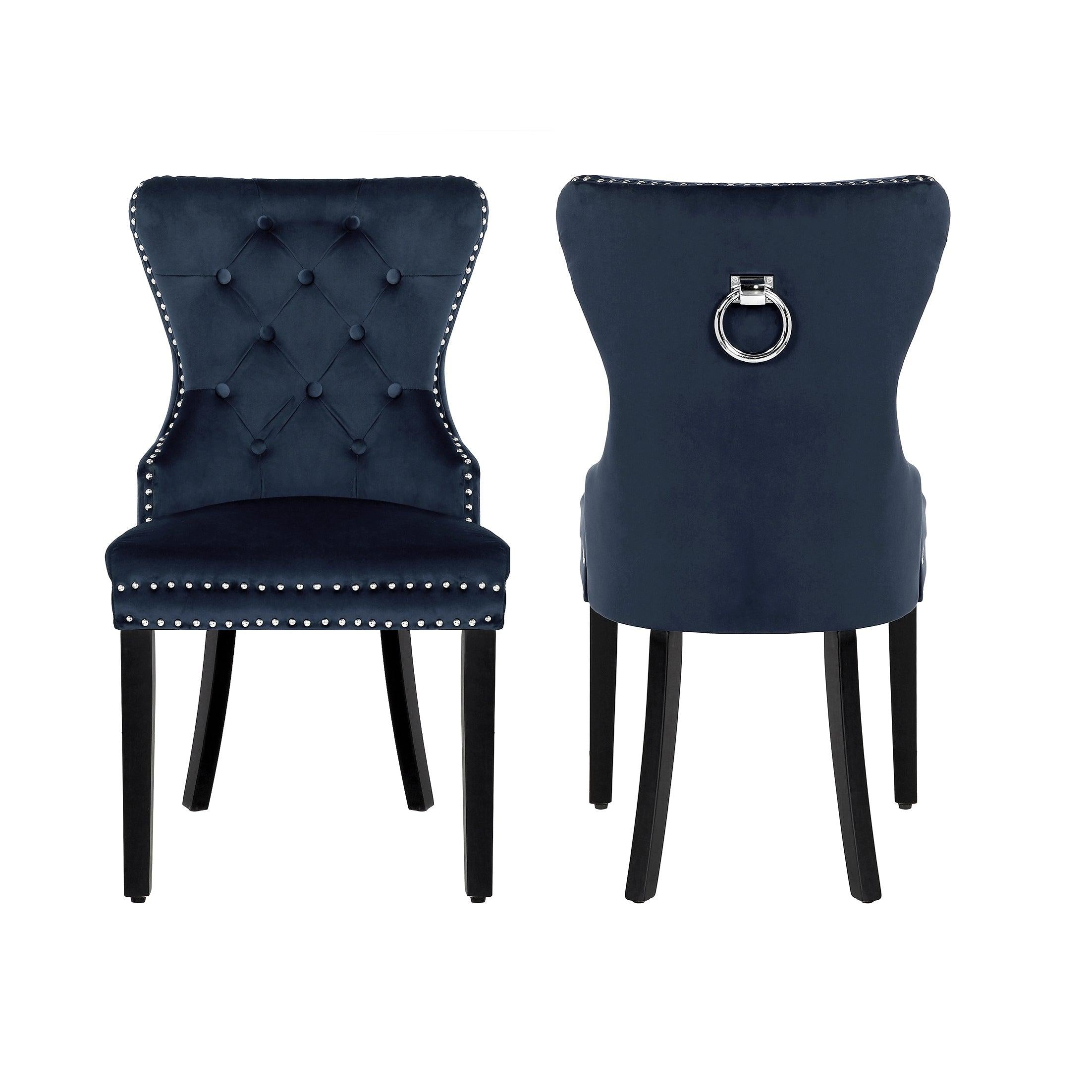 Hank Tufted Velvet Upholstered Dining Side Chair (Set of 2) - Costaelm