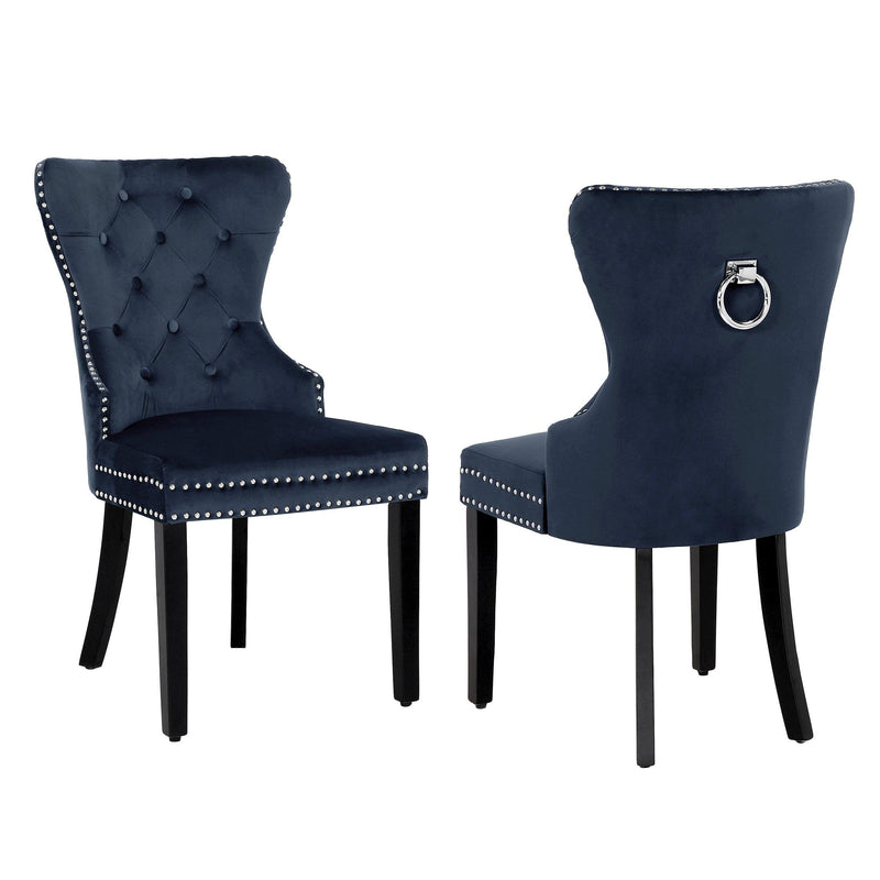 Hank Tufted Velvet Upholstered Dining Side Chair (Set of 2) - Costaelm