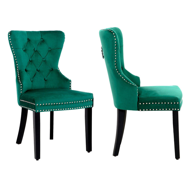 Hank Tufted Velvet Upholstered Dining Side Chair (Set of 2) - Costaelm