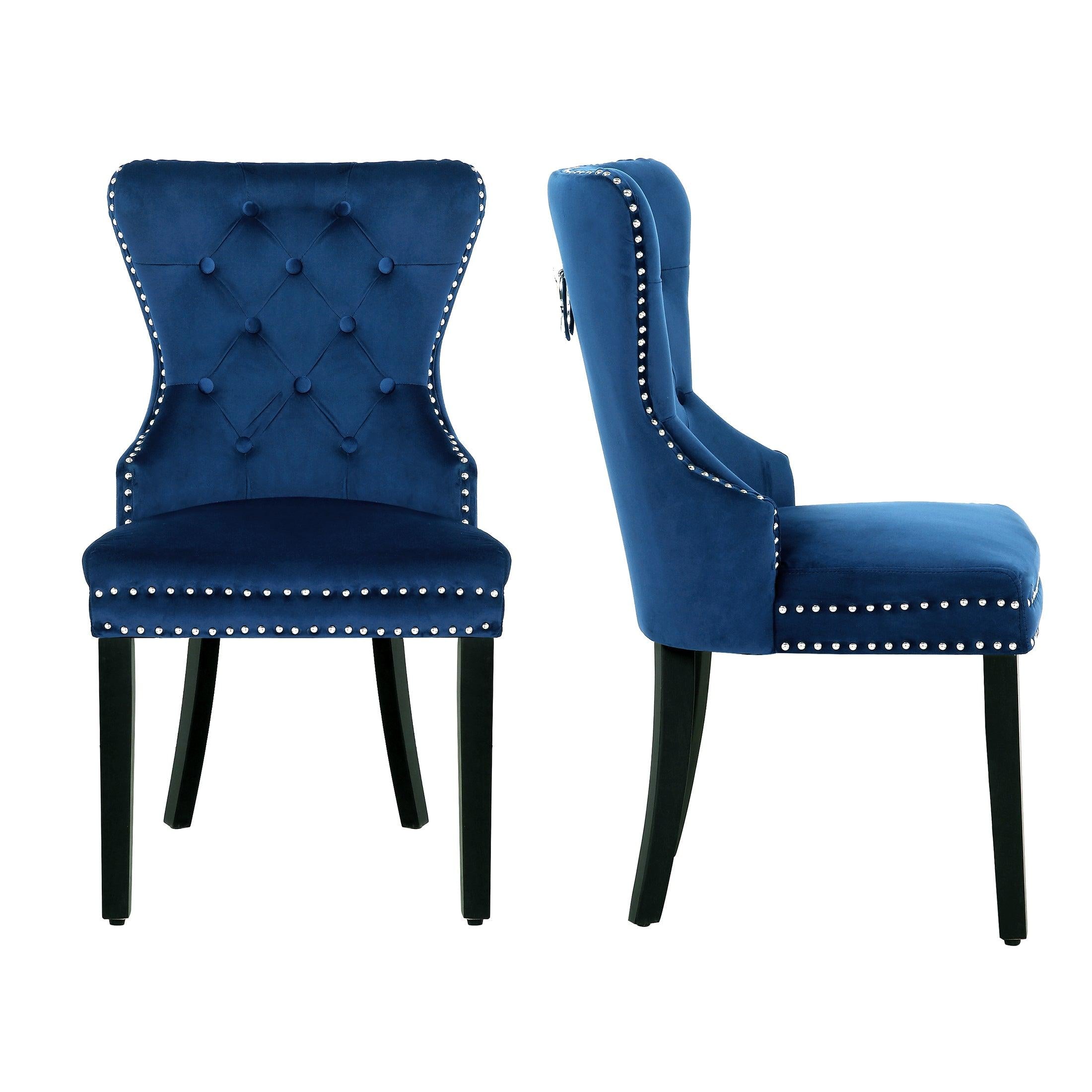 Hank Tufted Velvet Upholstered Dining Side Chair (Set of 2) - Costaelm