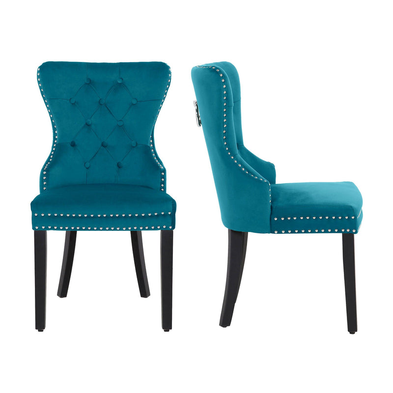 Hank Tufted Velvet Upholstered Dining Side Chair (Set of 2) - Costaelm