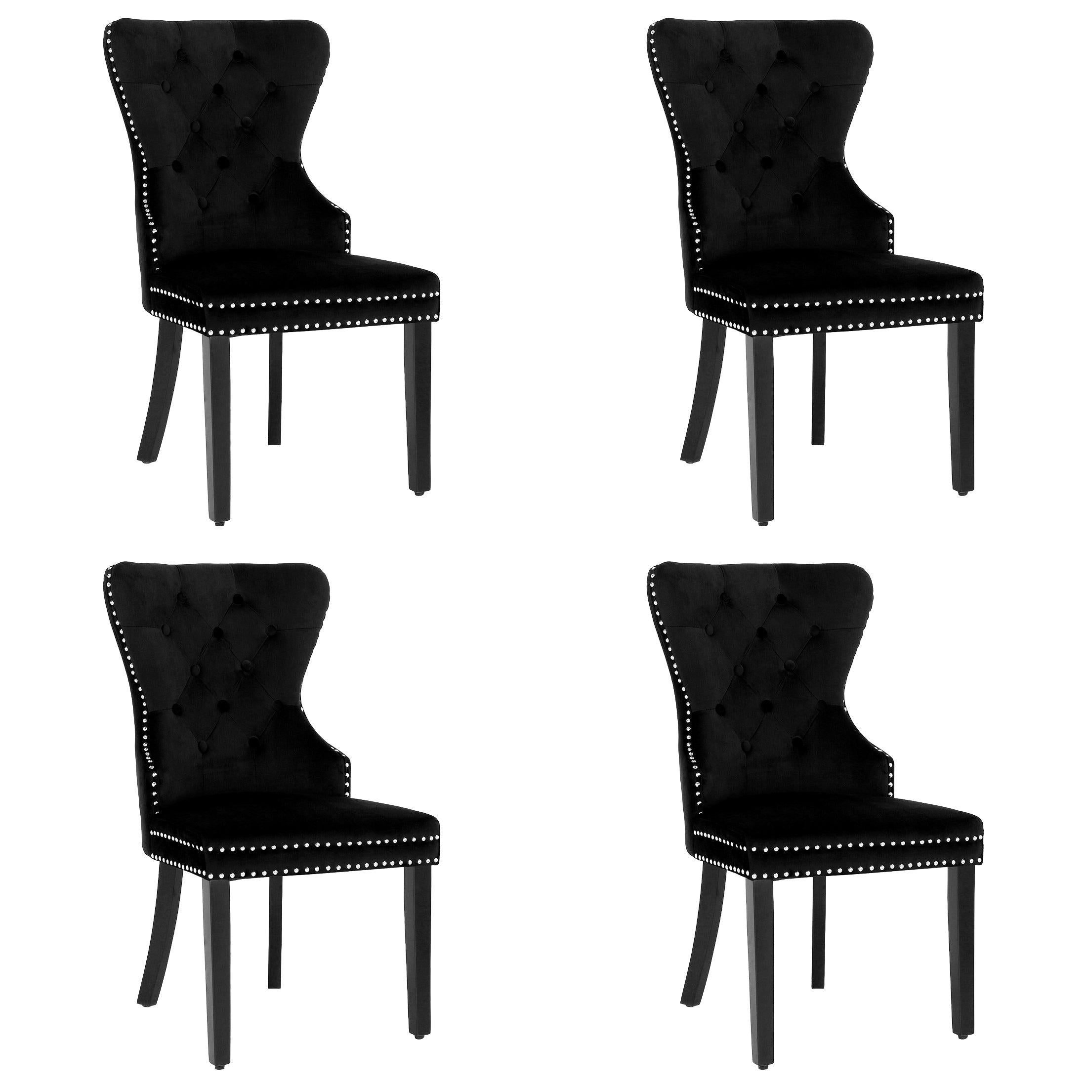 Hank Tufted Velvet Upholstered Dining Side Chair (Set of 4) - Costaelm