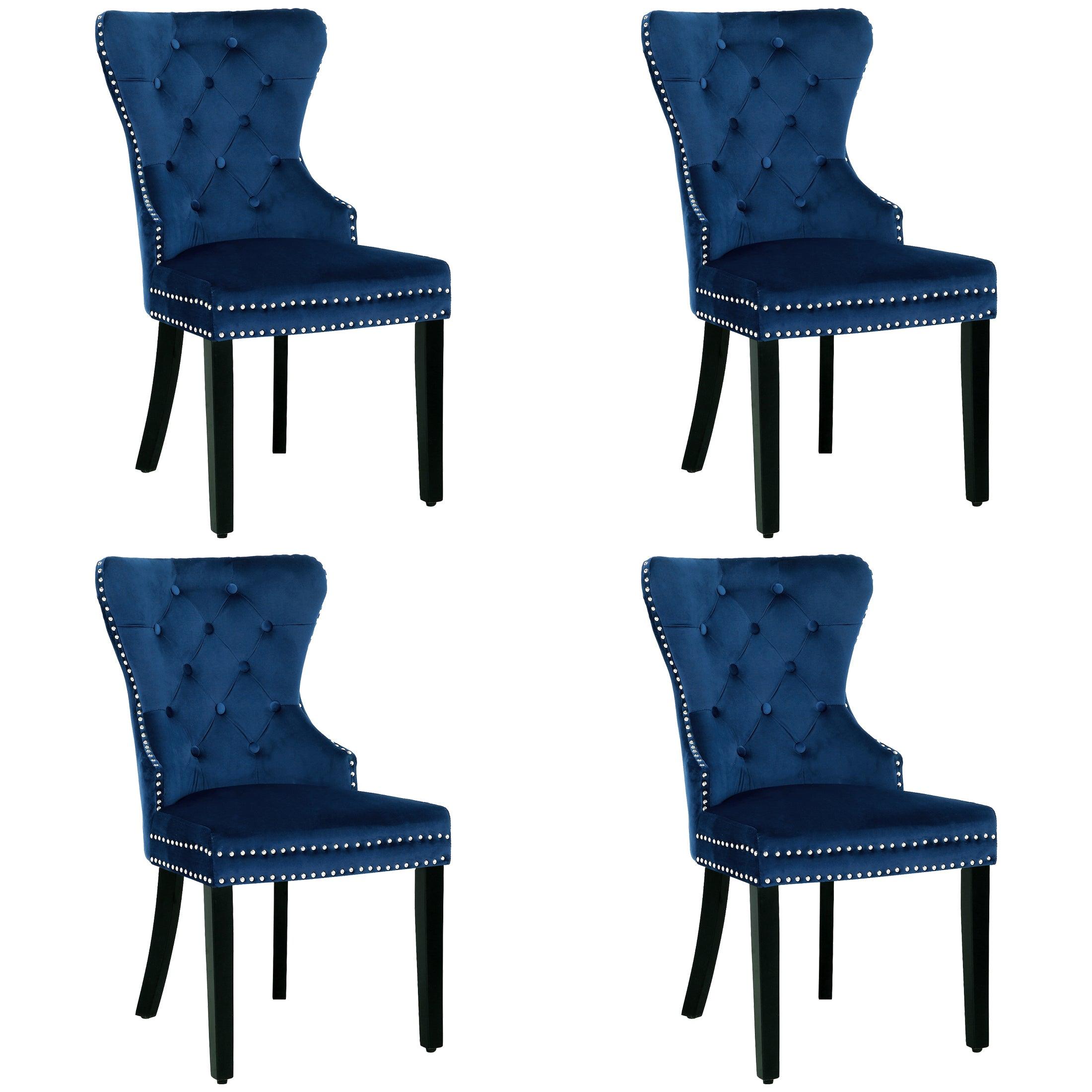 Hank Tufted Velvet Upholstered Dining Side Chair (Set of 4) - Costaelm